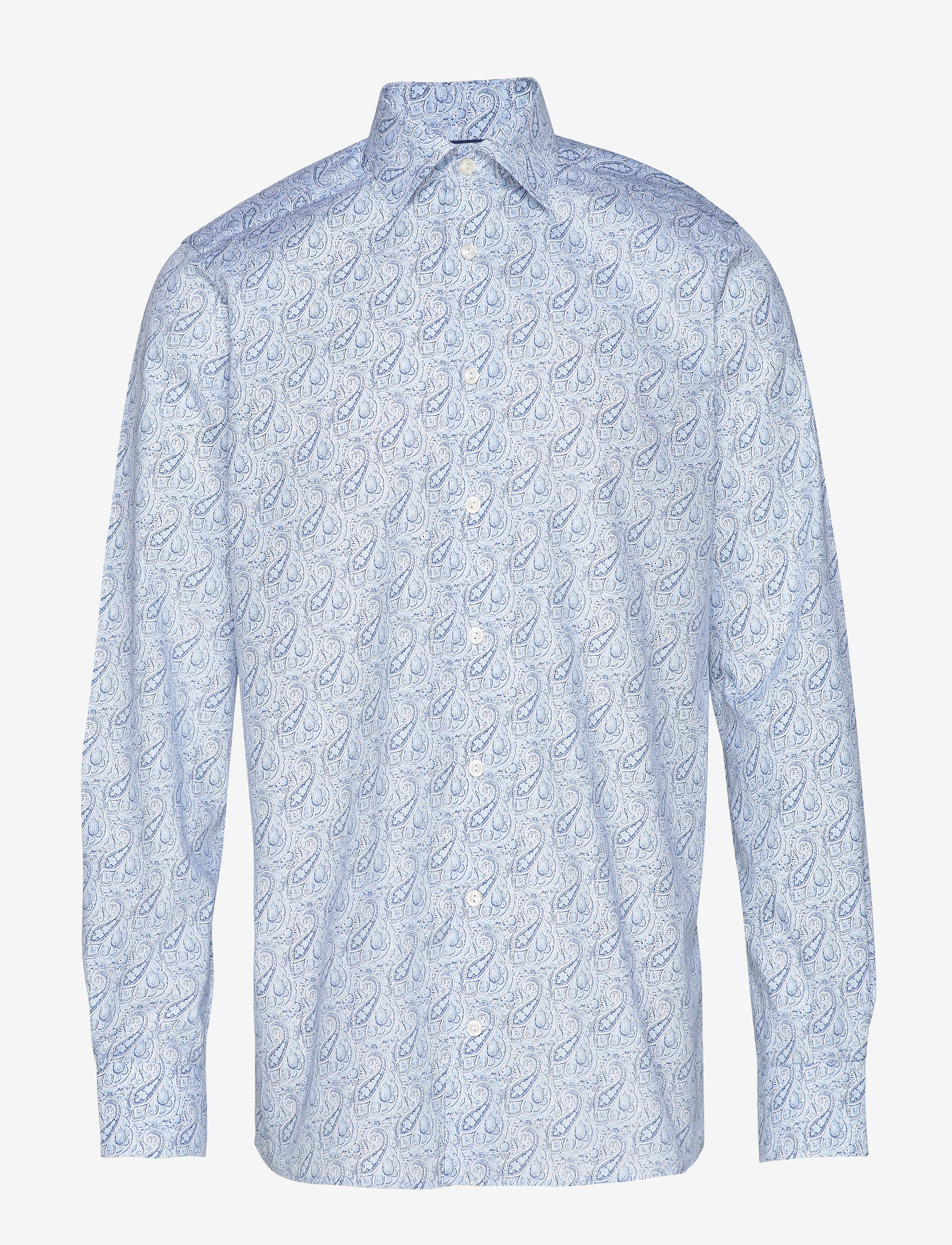 Eton - Men's Shirt: Business  Poplin - blue - 0