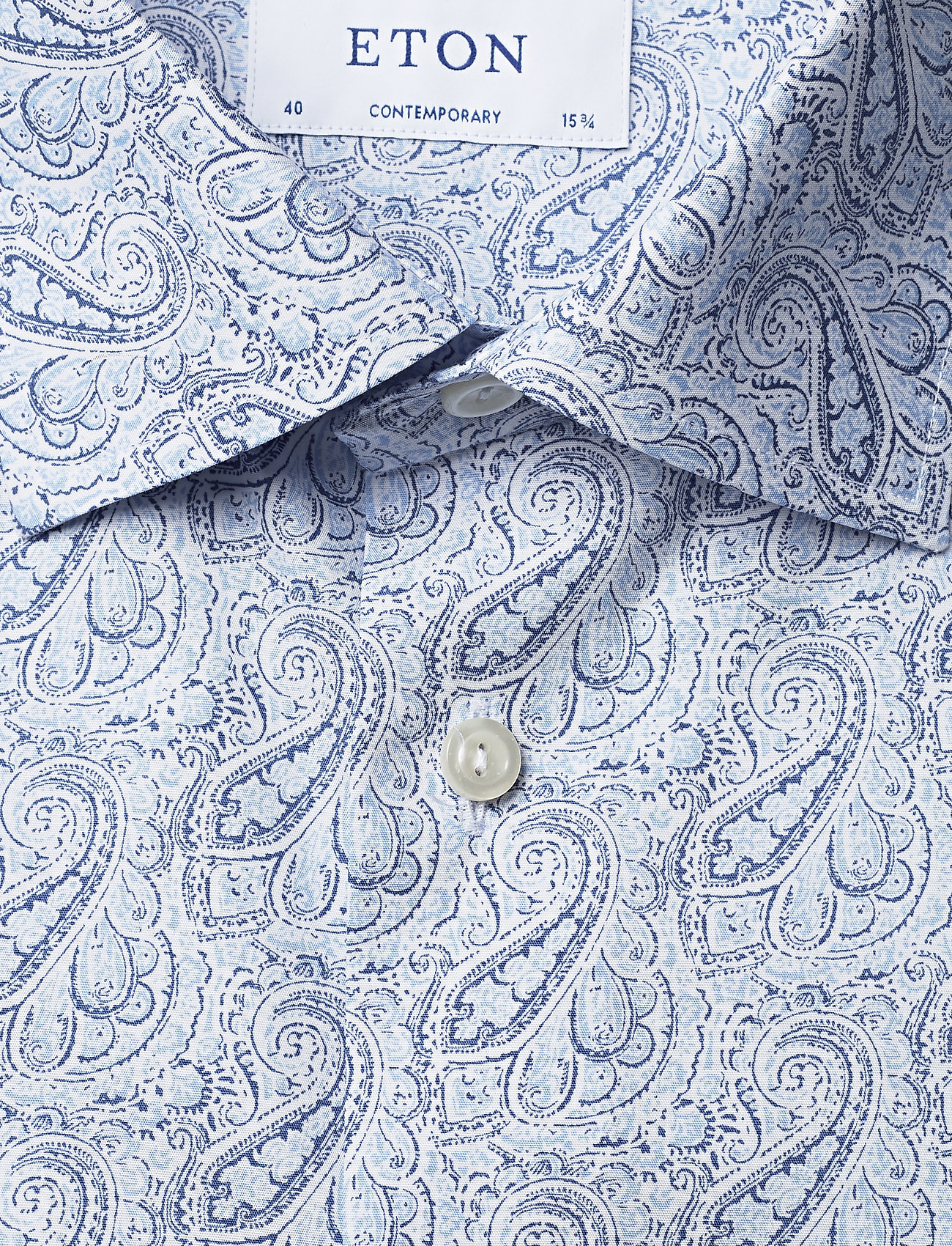 Eton - Men's Shirt: Business  Poplin - blue - 2
