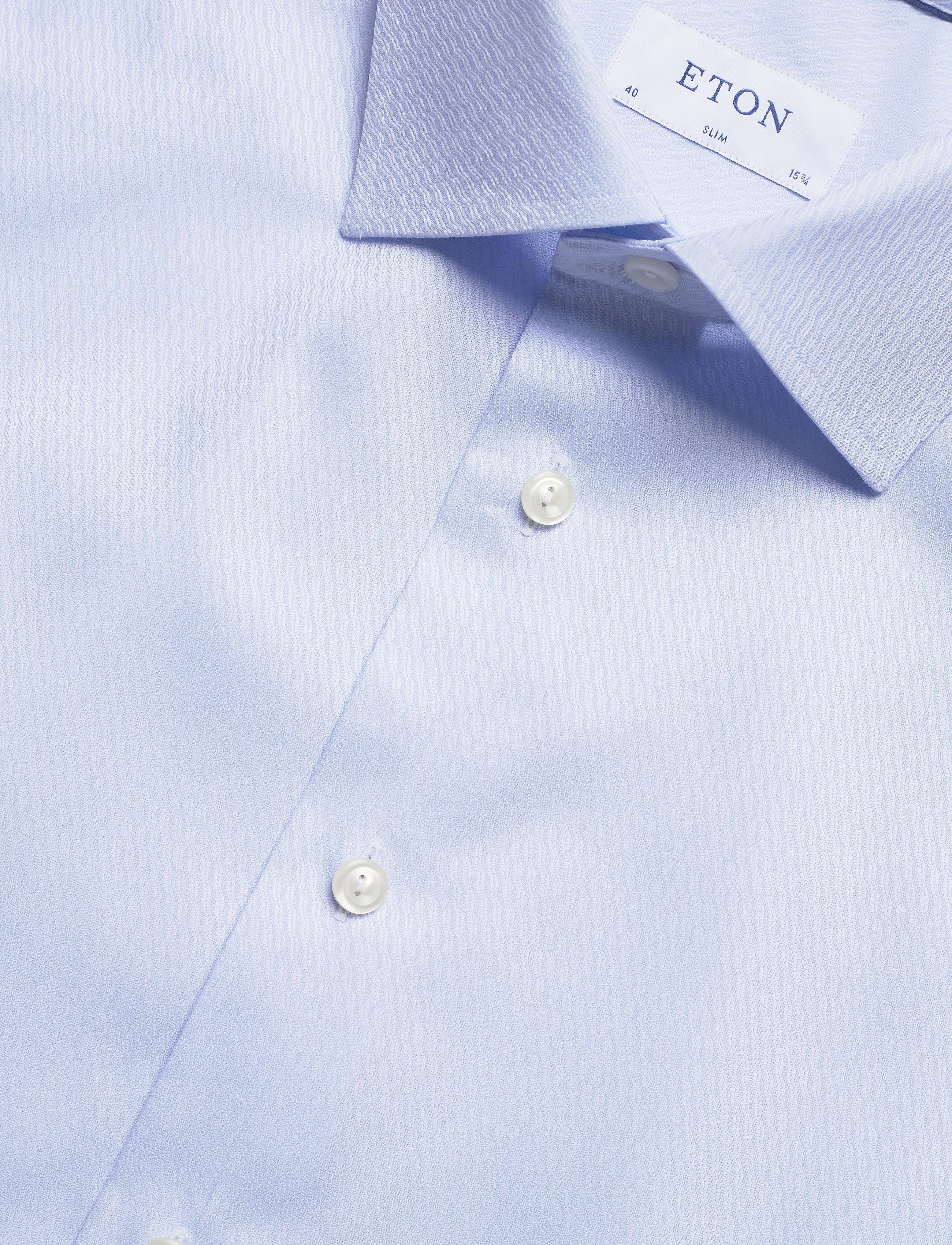 Eton - Pink water weave shirt - blue - 3