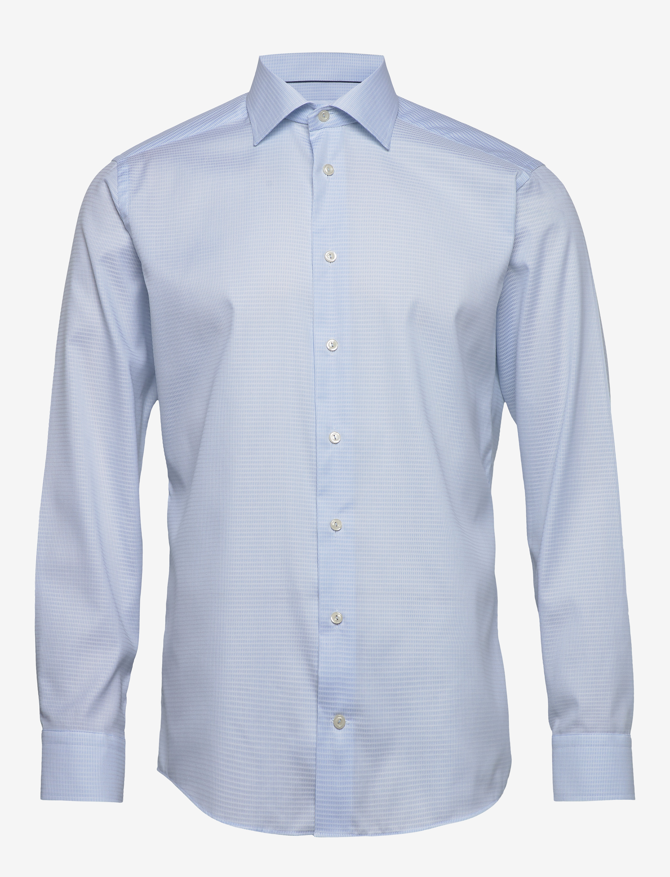 Eton - Light blue micro woven shirt - light blue - 0