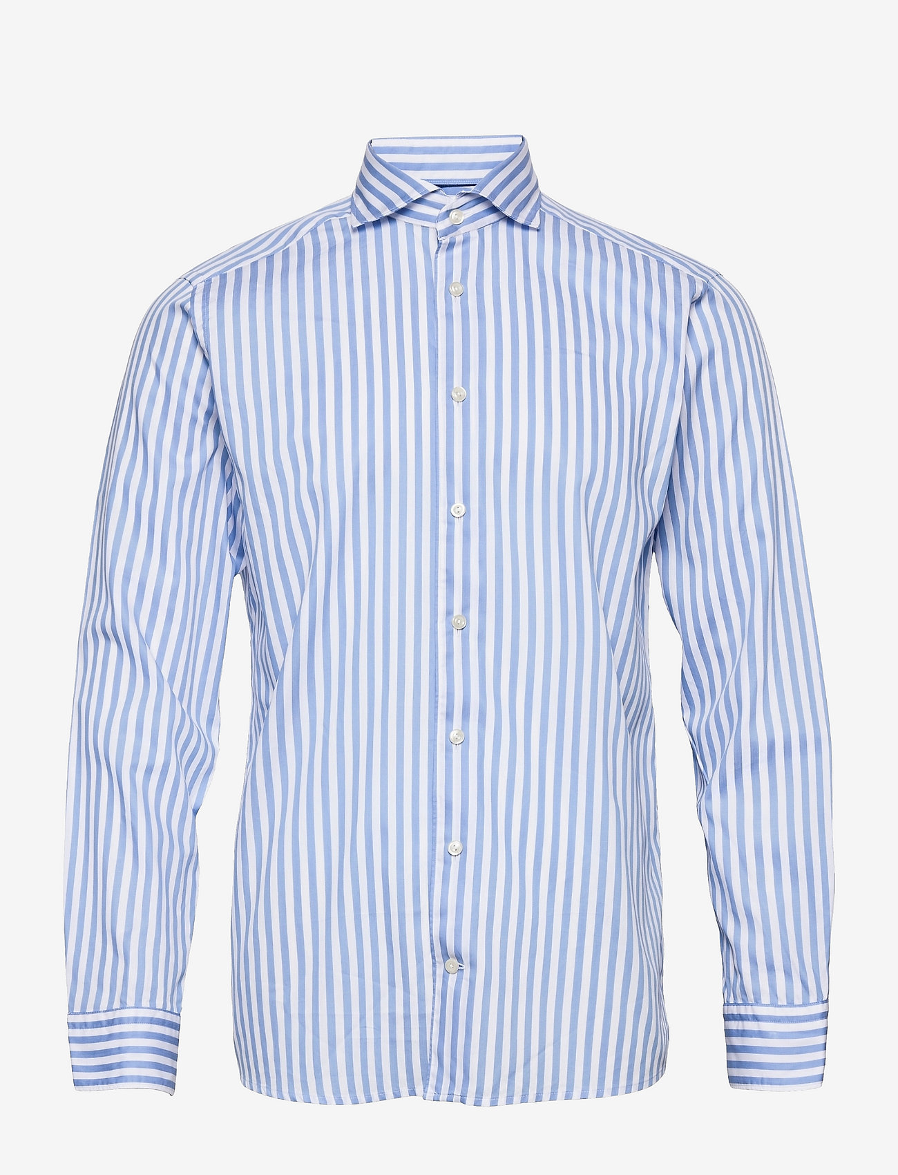Eton - Men's Shirt: Soft Business  Light weight pique - light blue - 0