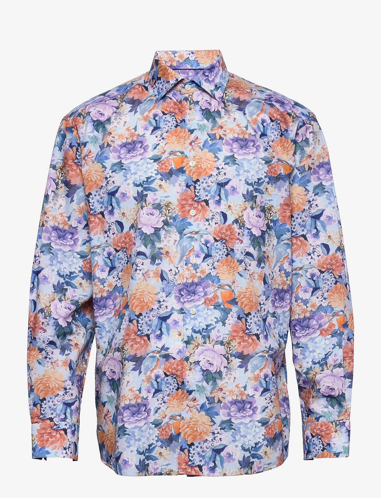 Eton - Men's Shirt: Business  Signature Twill - mid blue - 0