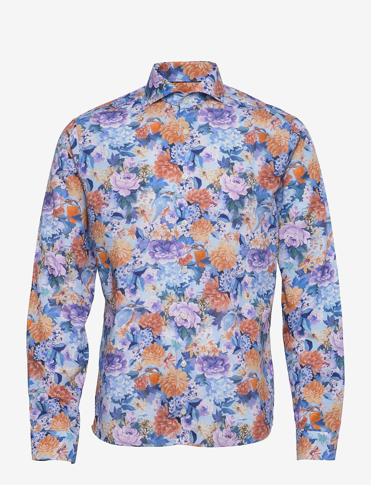 Eton - Men's Shirt: Business  Signature Twill - mid blue - 0