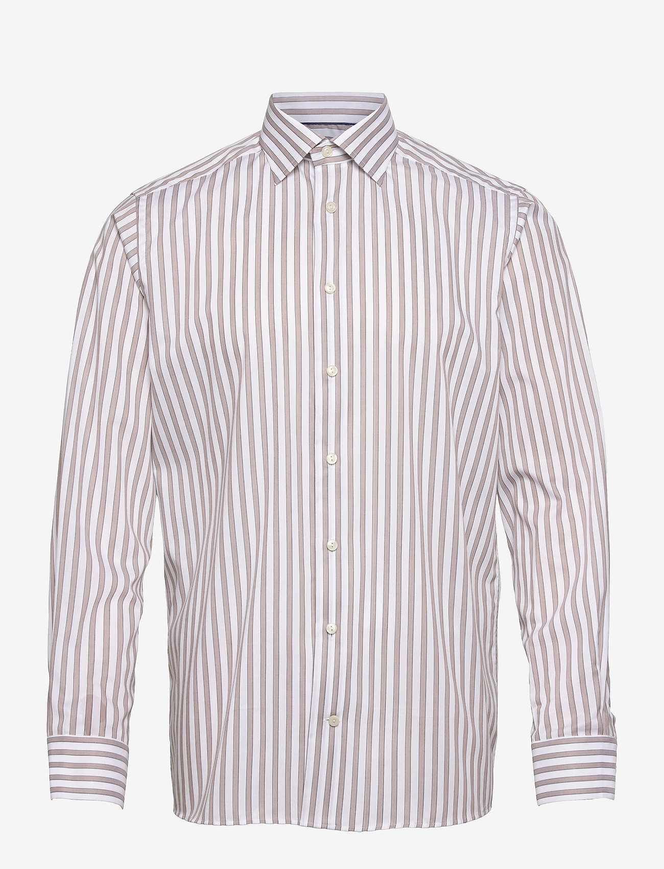 Eton - Men's Shirt: Business  Fine Twill Stretch - brown - 0