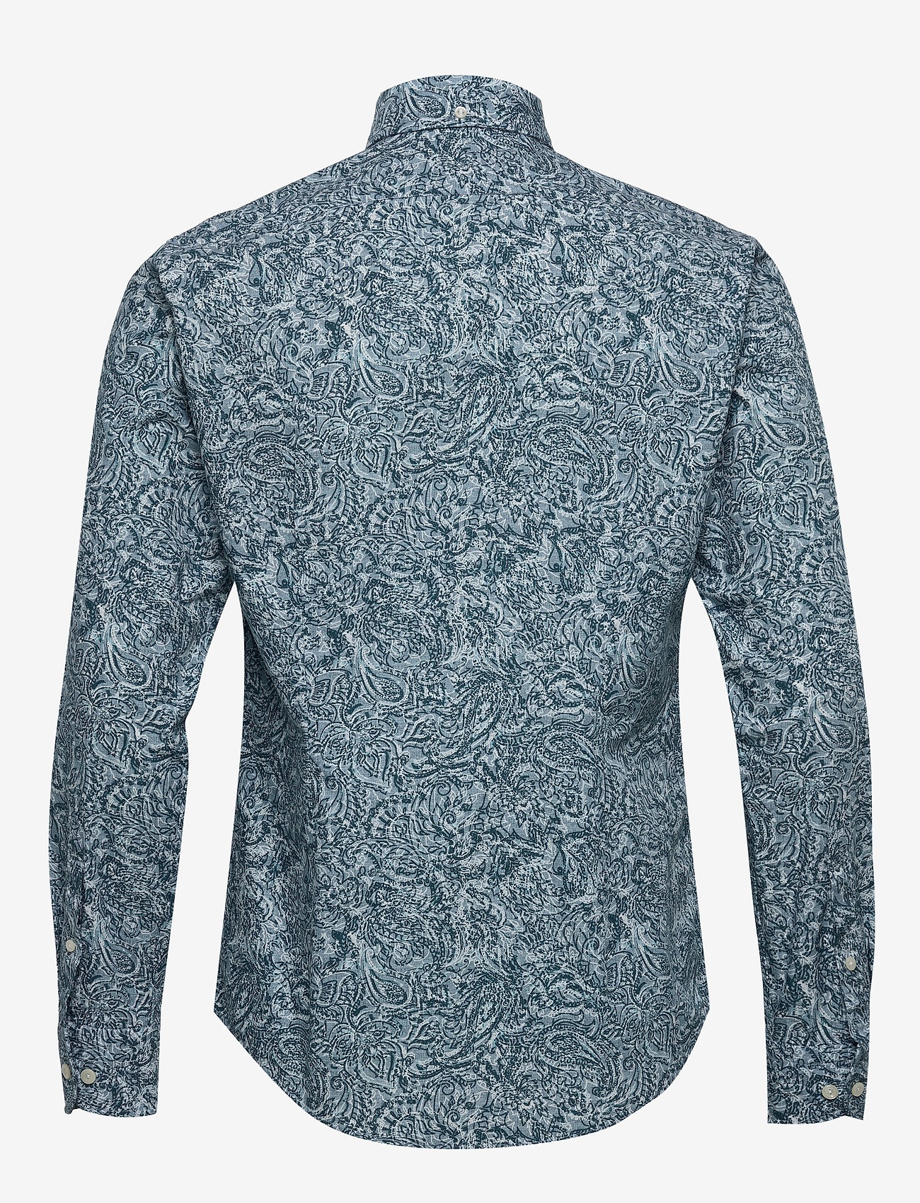 Eton - 3D paisley poplin shirt - blue - 1