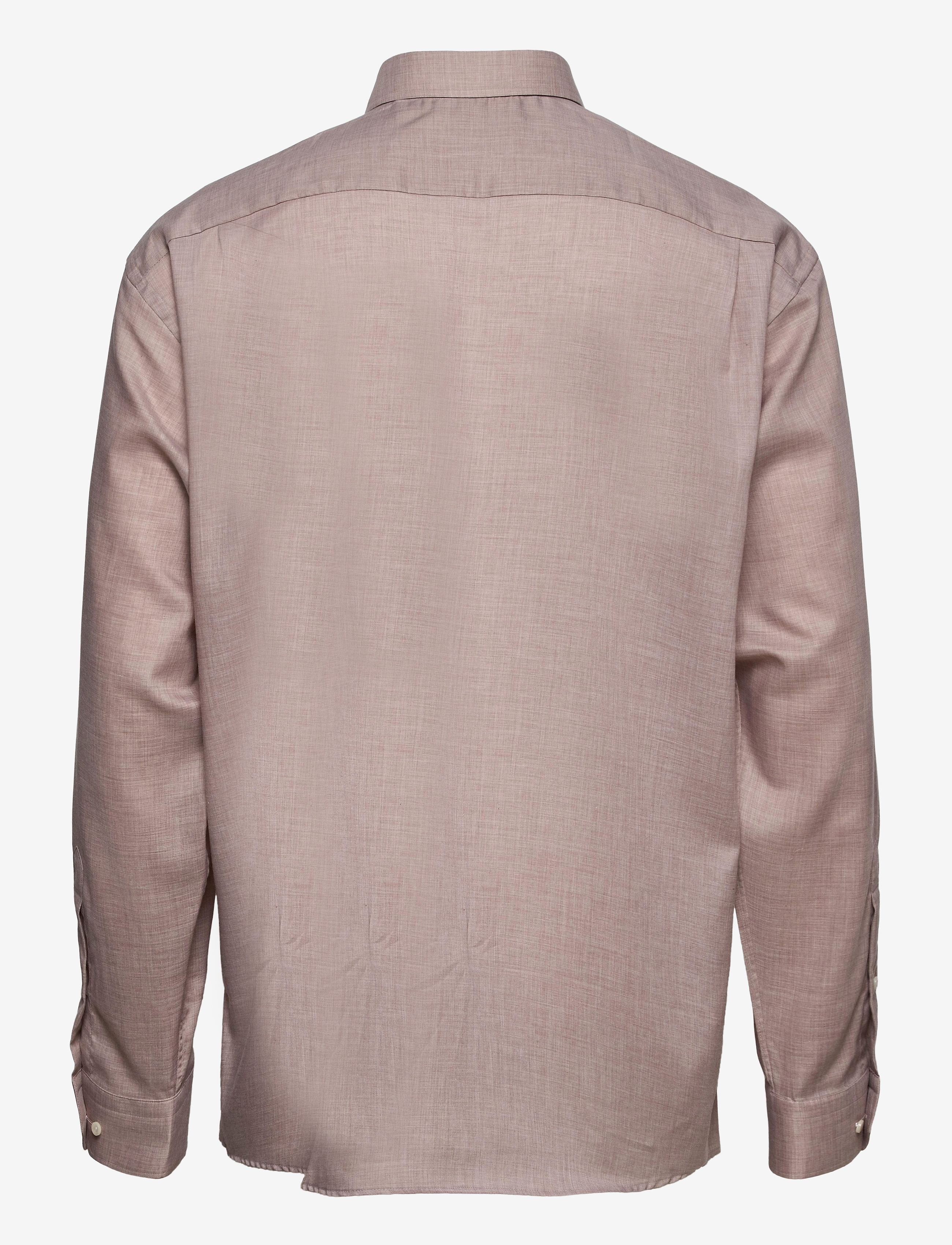 Eton - Classic fit Business Casual Light Weight Flanell Shirt - offwhite/brown - 1