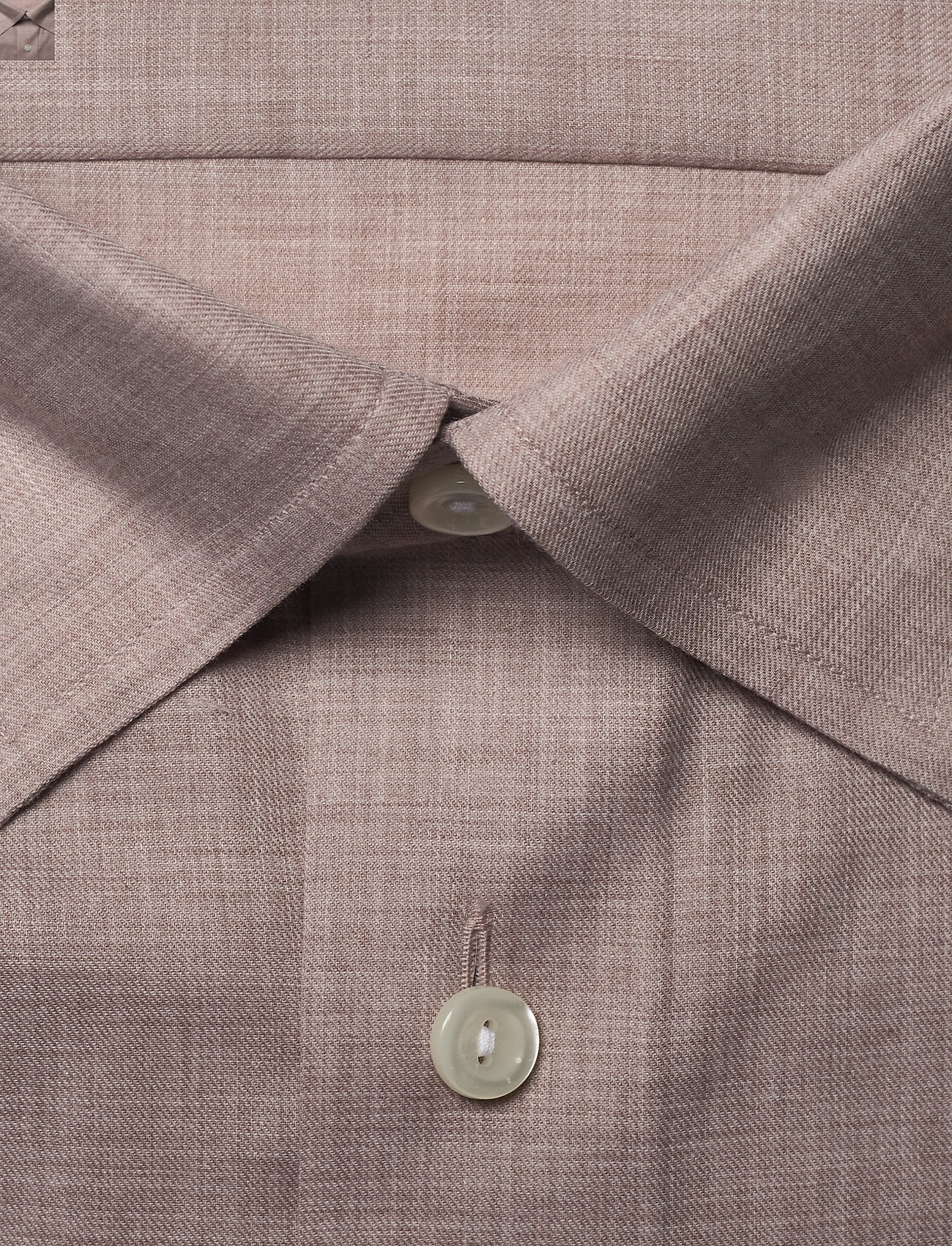 Eton - Classic fit Business Casual Light Weight Flanell Shirt - offwhite/brown - 2