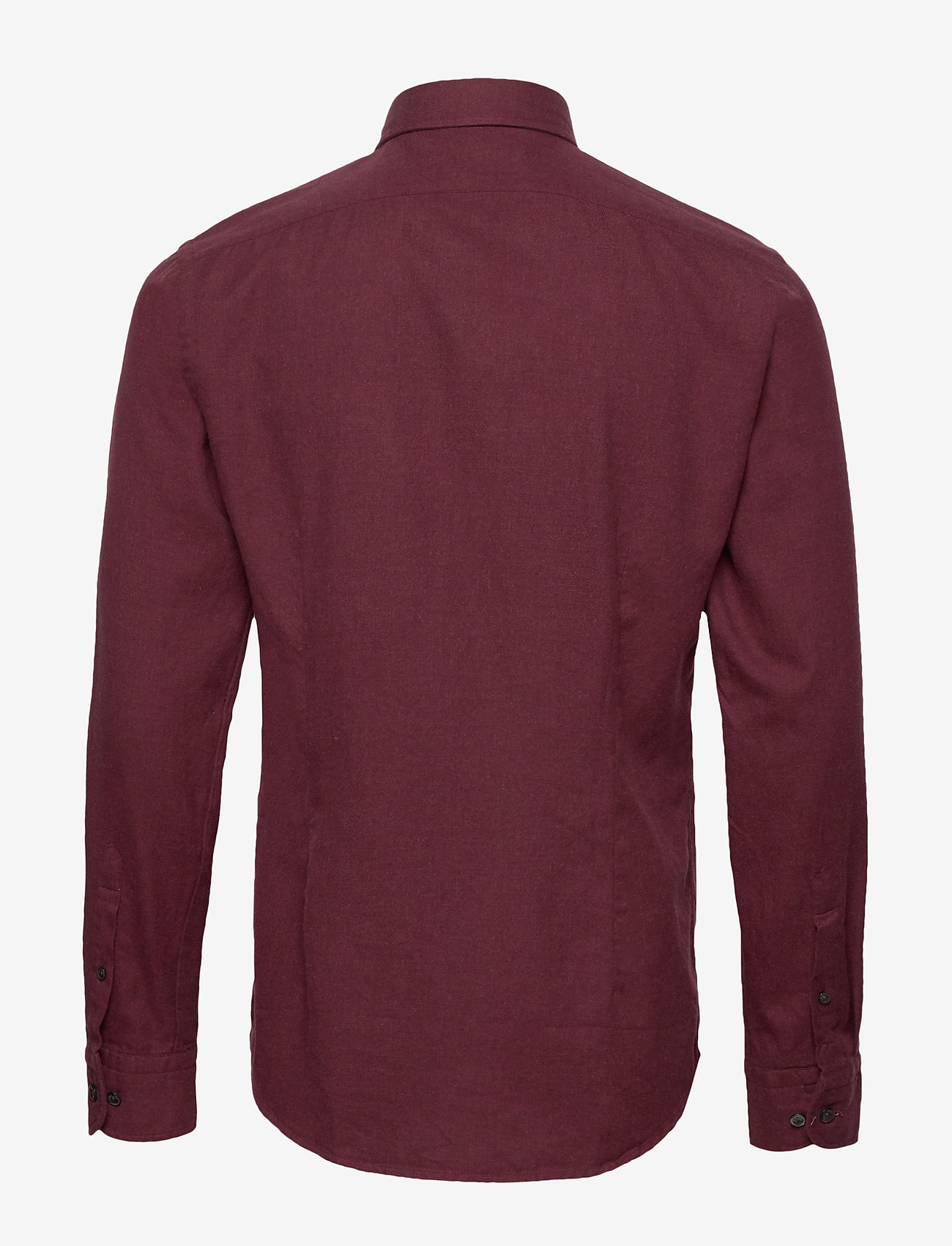Eton - Burgundy flannel button-under collar shirt - pink/red - 1