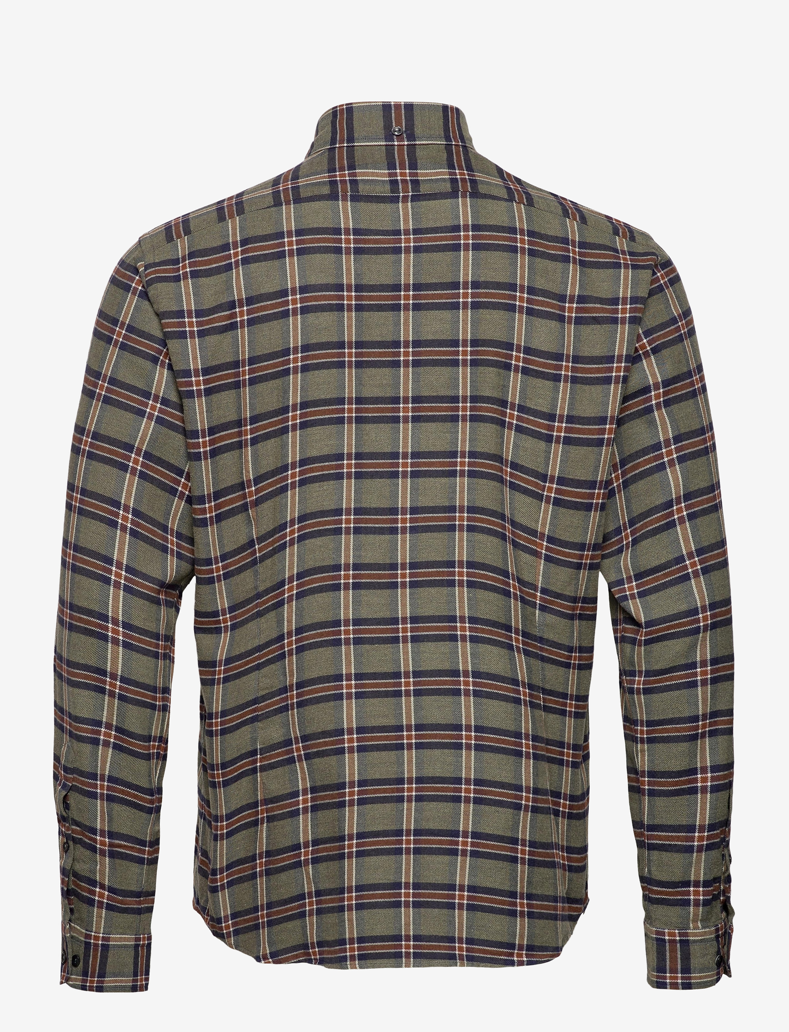 Eton - Contemporary  fit Casual Flannel Shirt - green - 1