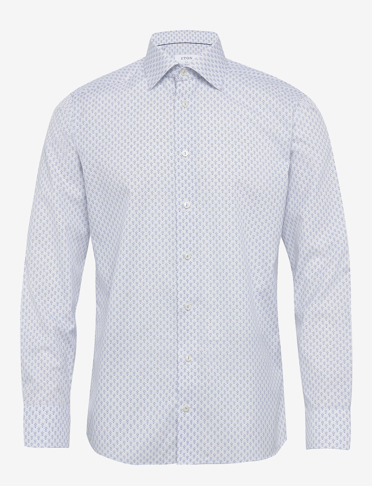 Eton - Medallion poplin shirt - blue - 0