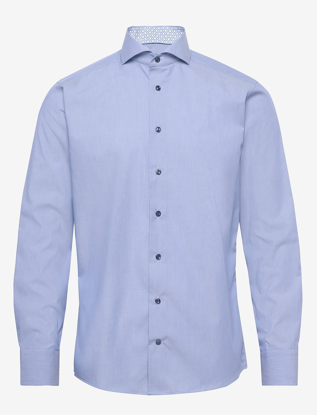 Eton - Blue hairline striped shirt – navy details - blue - 0