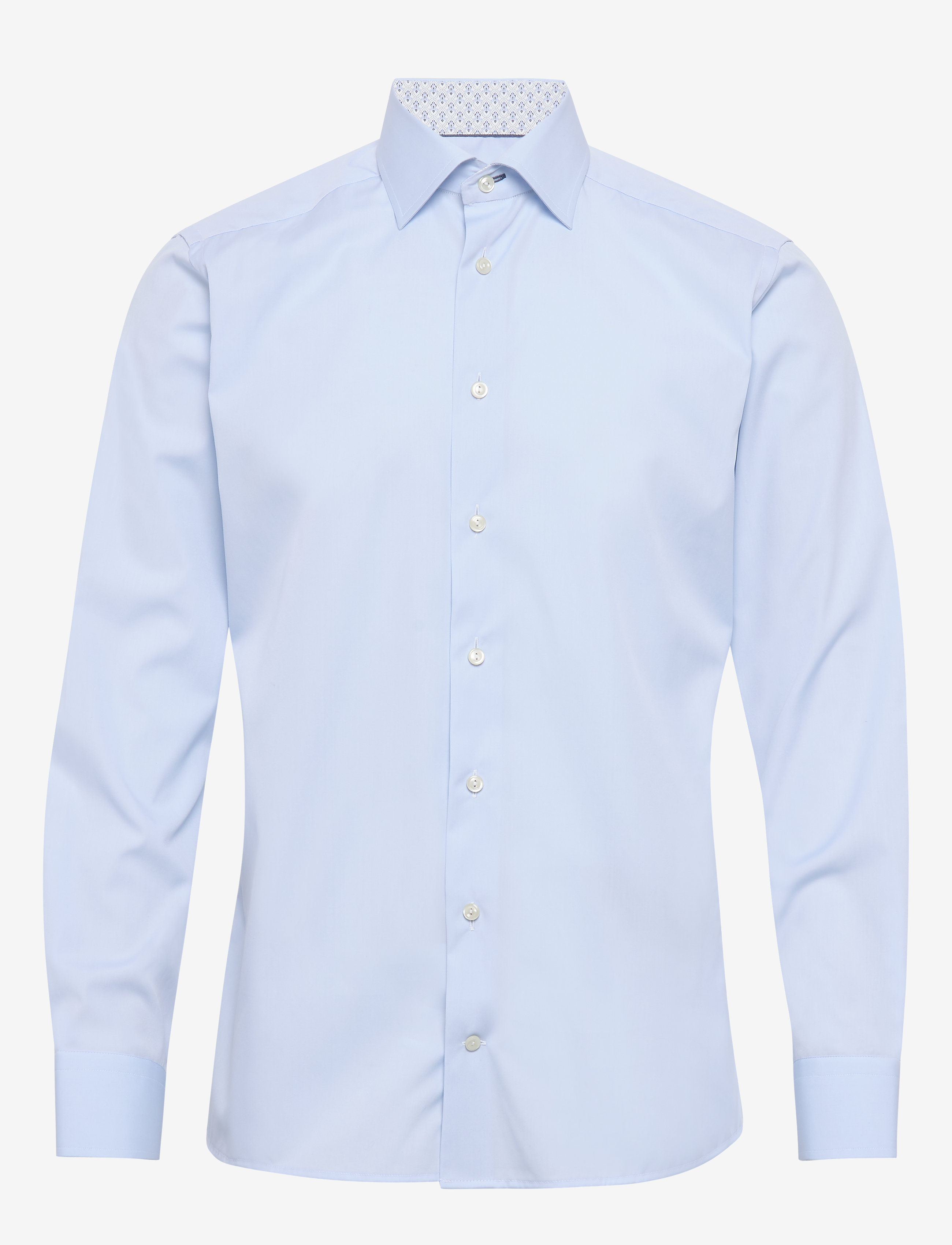 Eton - Poplin shirt – micro print details - blue - 0