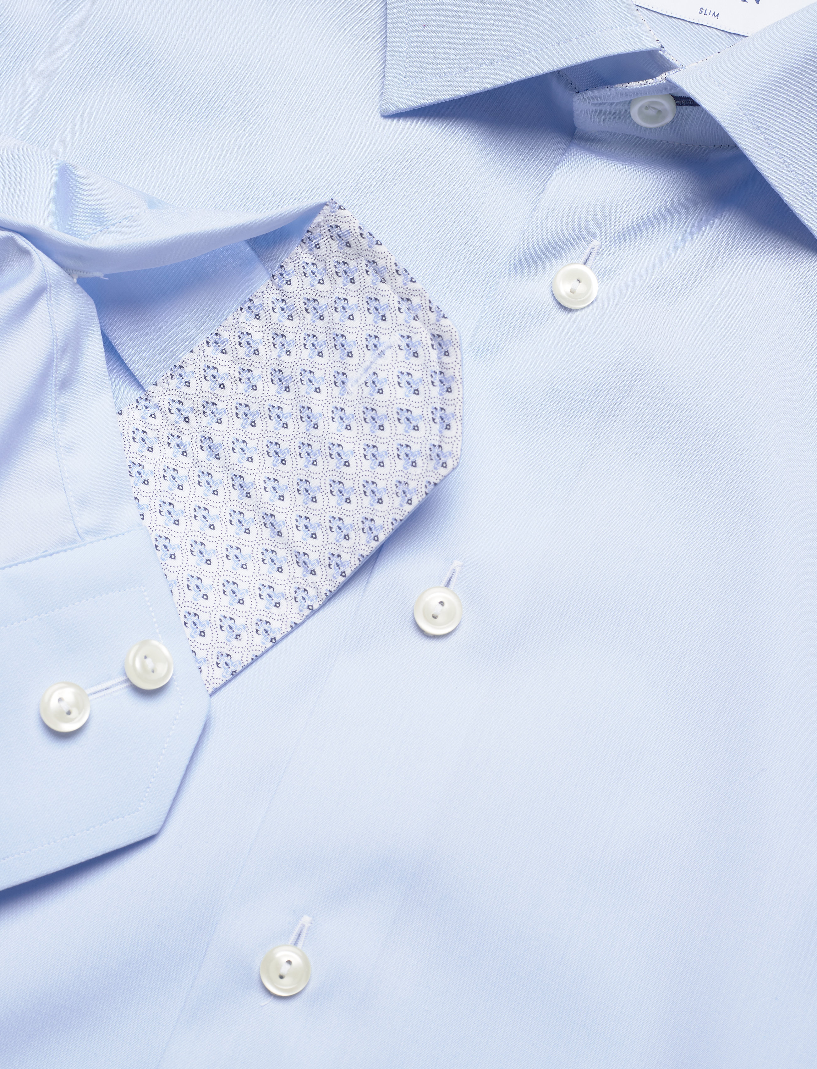 Eton - Poplin shirt – micro print details - blue - 2