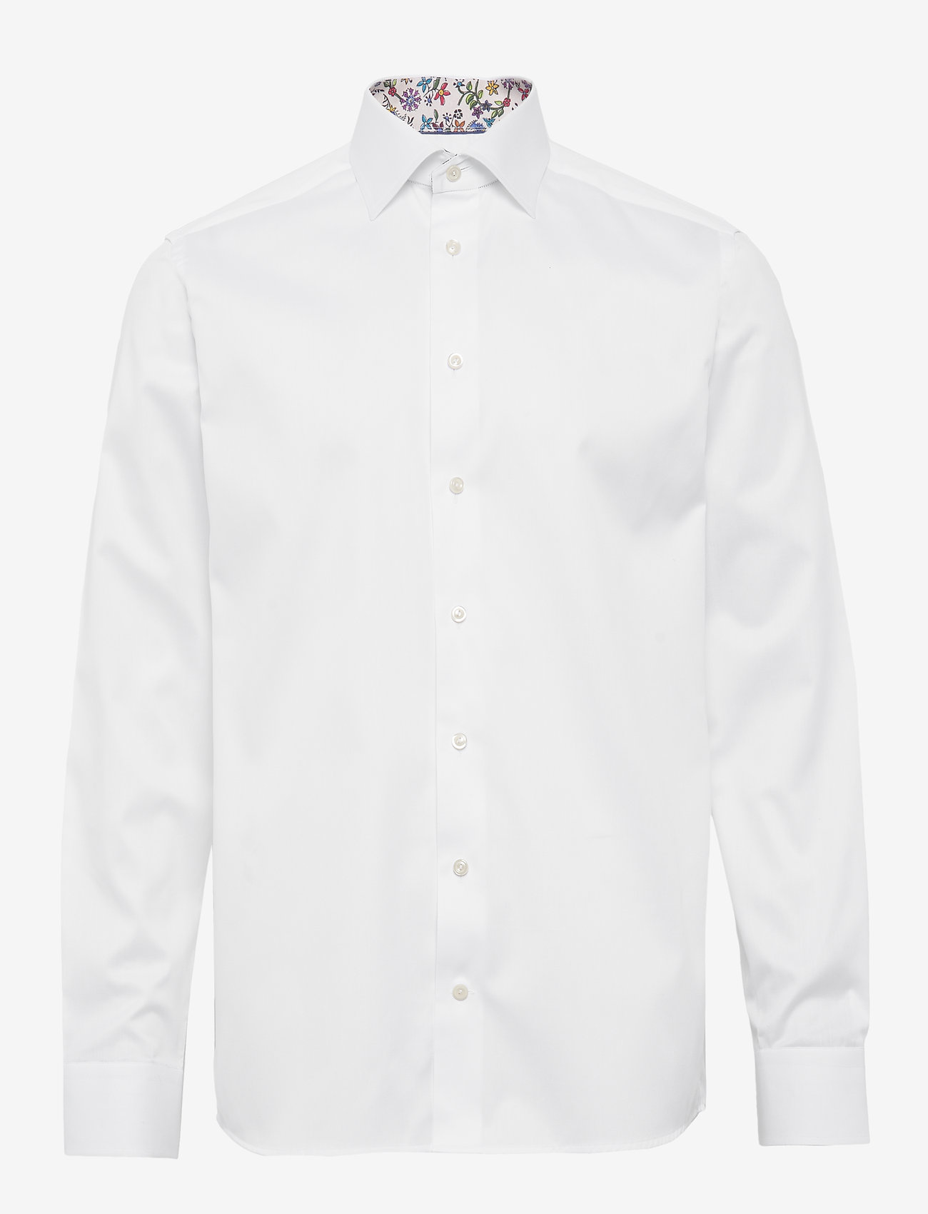 Eton - Twill shirt - flower details - white - 0