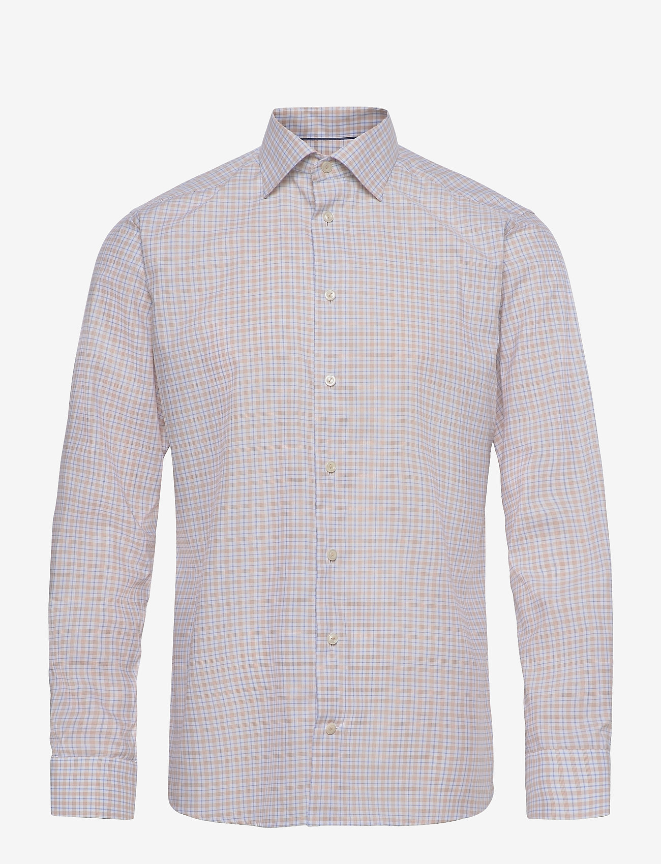 Eton - Men's shirt: Business Casual  Twill - beige - 0