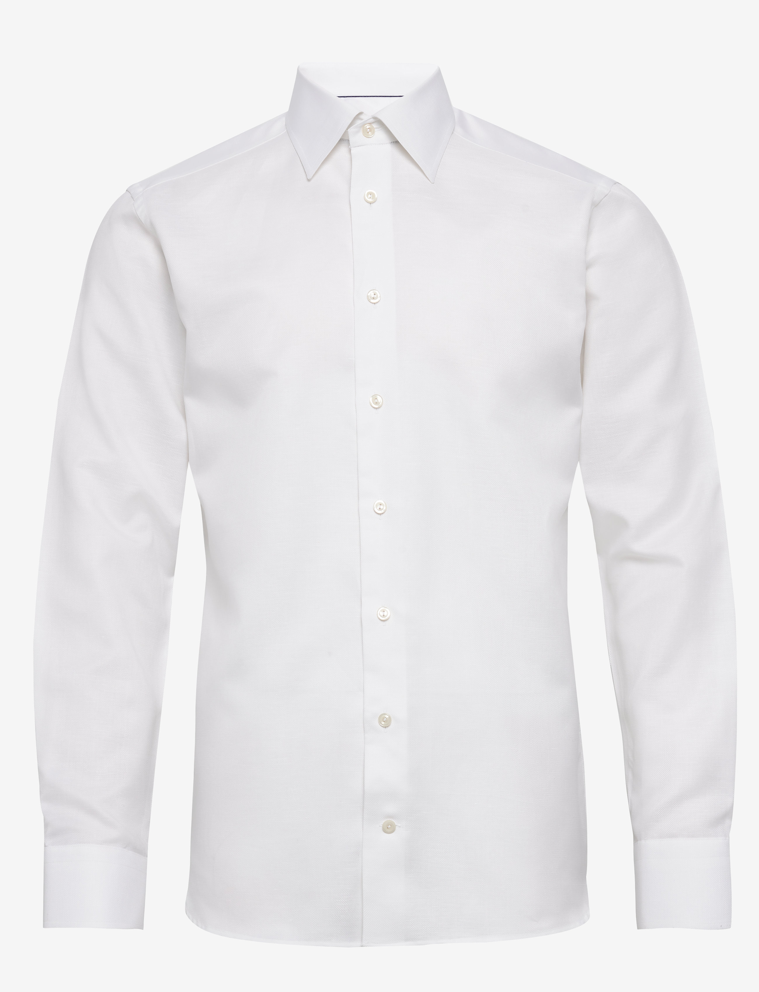 Eton - Men's shirt: Business Casual  Twill cottonlinen - white - 0