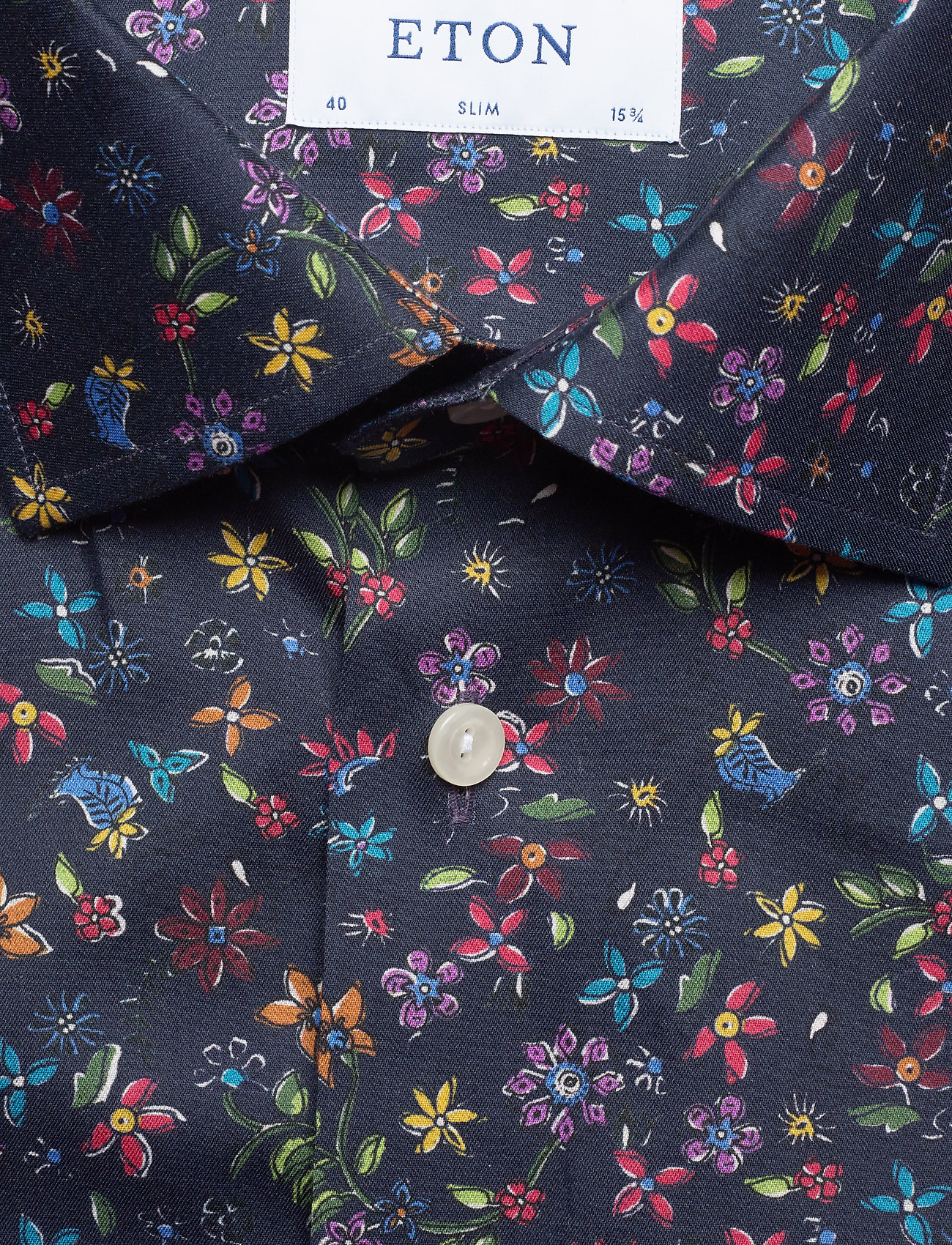 Eton - Valley of flowers shirt - blue - 2