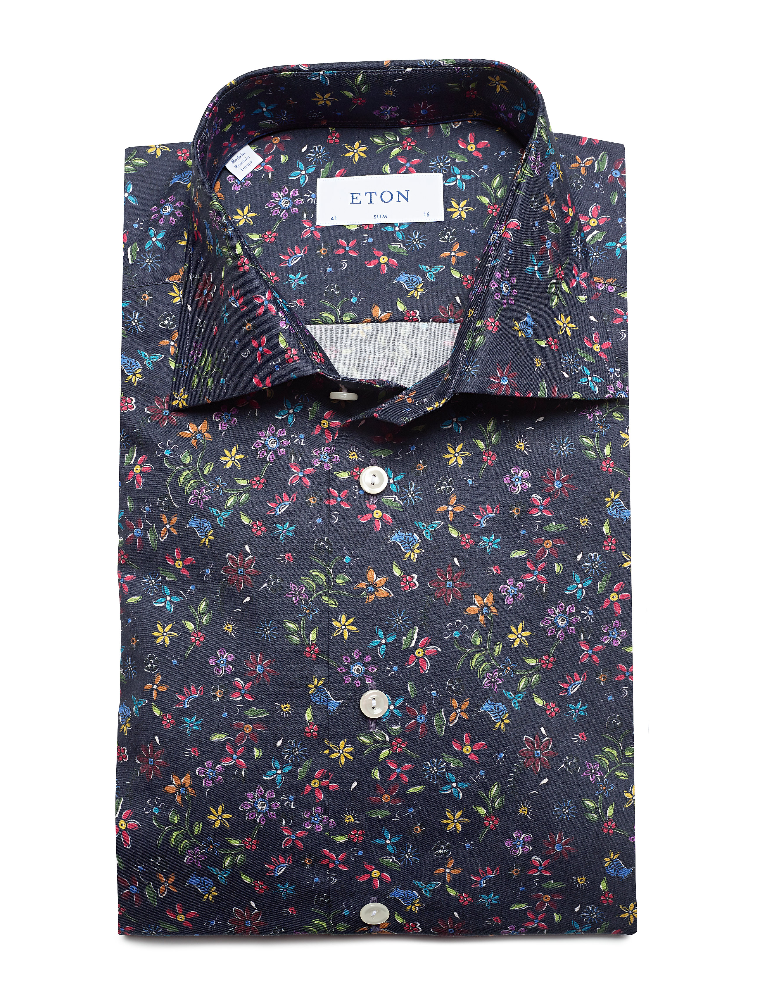 Eton - Valley of flowers shirt - blue - 4