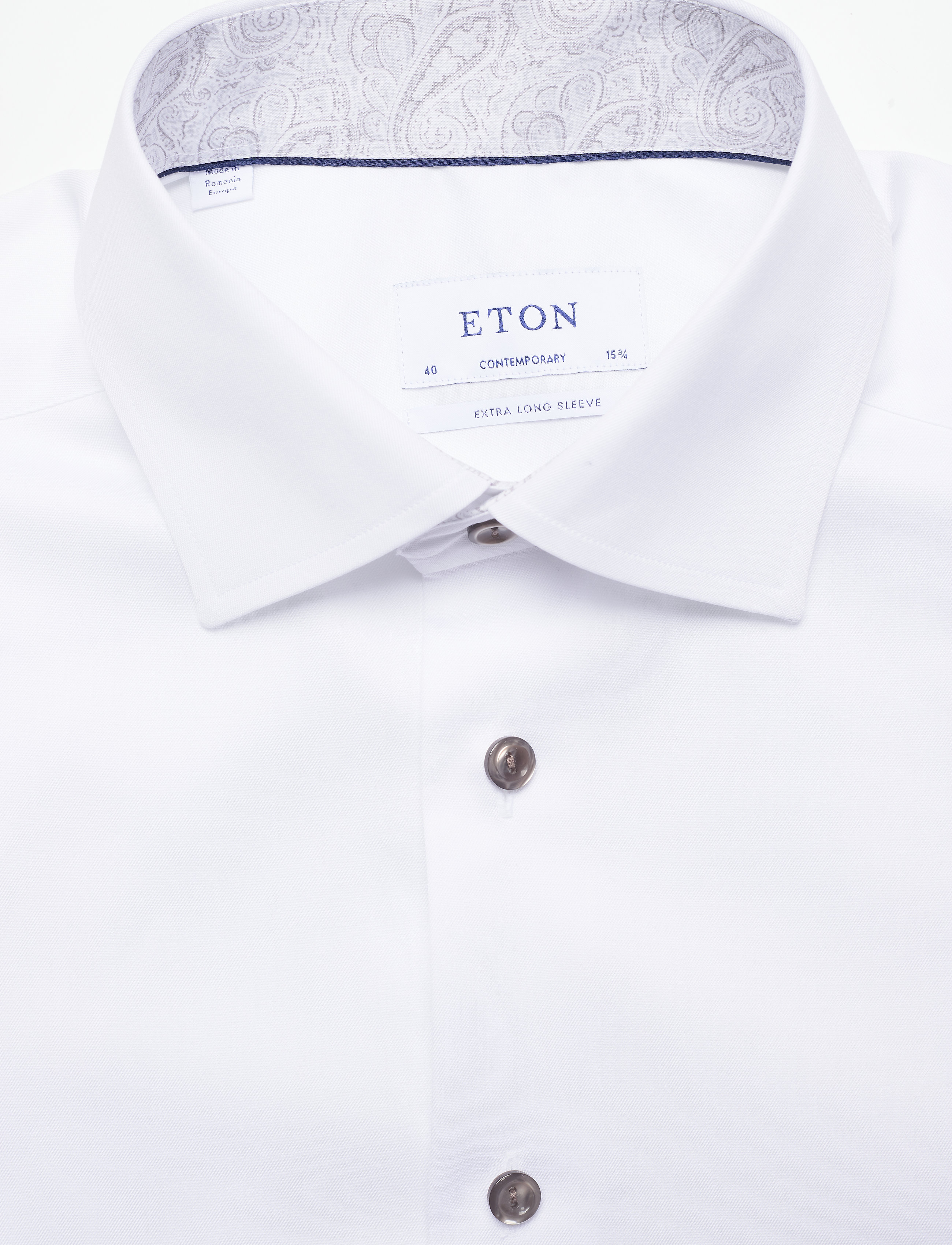 Eton - Contemporary X-long fit Business Signature Twill Shirt - white - 2