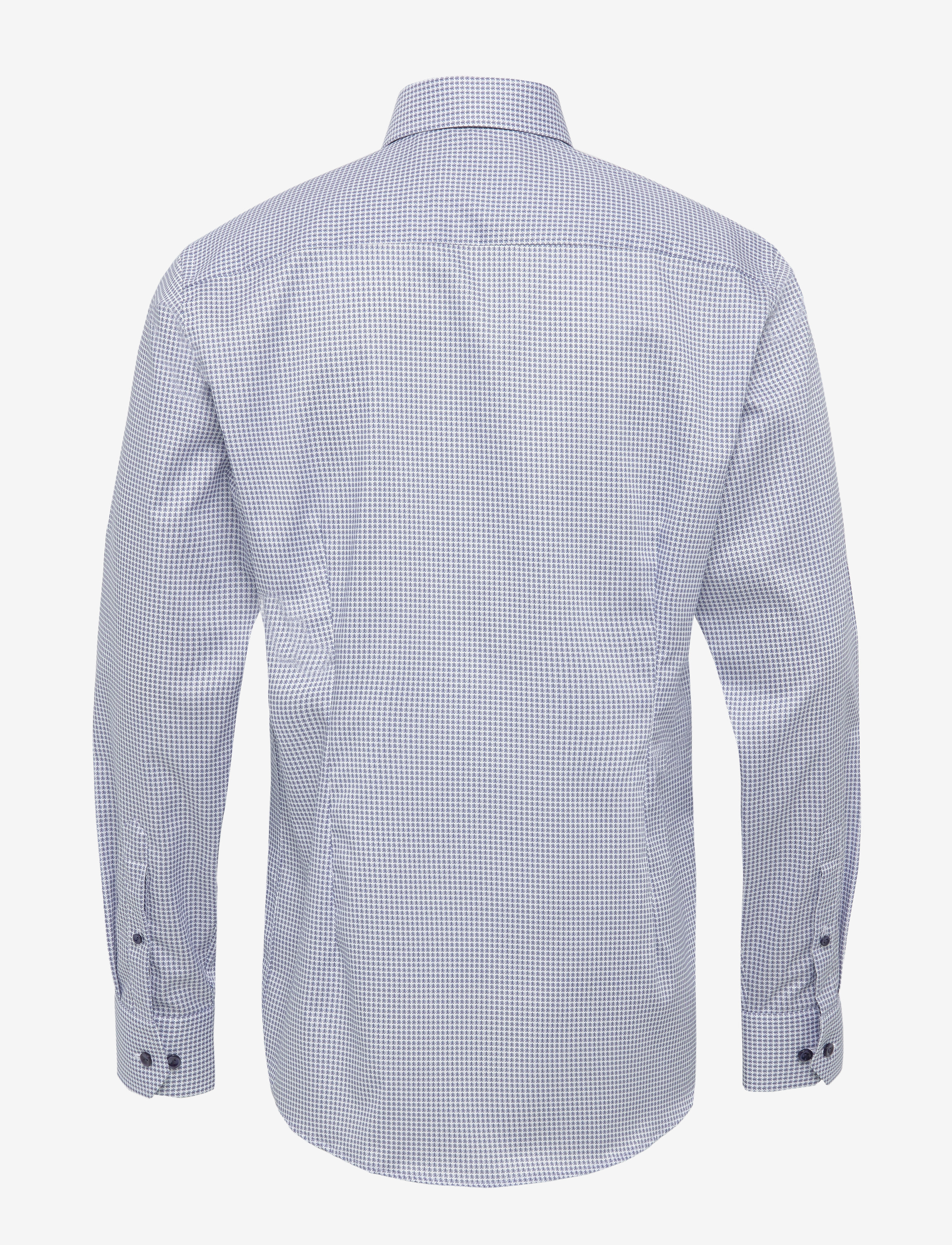 Eton - Blue micro flower shirt - blue - 1