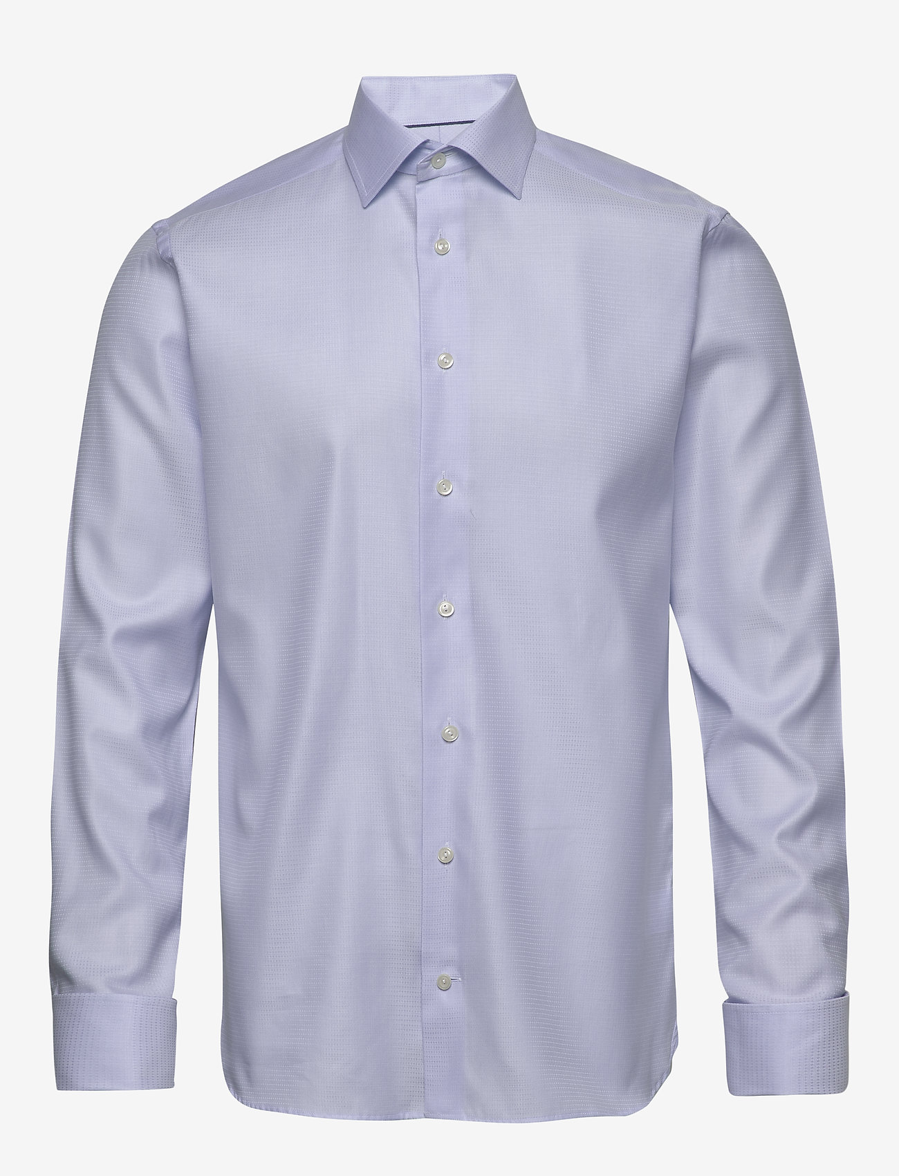 Eton - Micro weave twill shirt - french cuffs - Contemporary - blue - 0