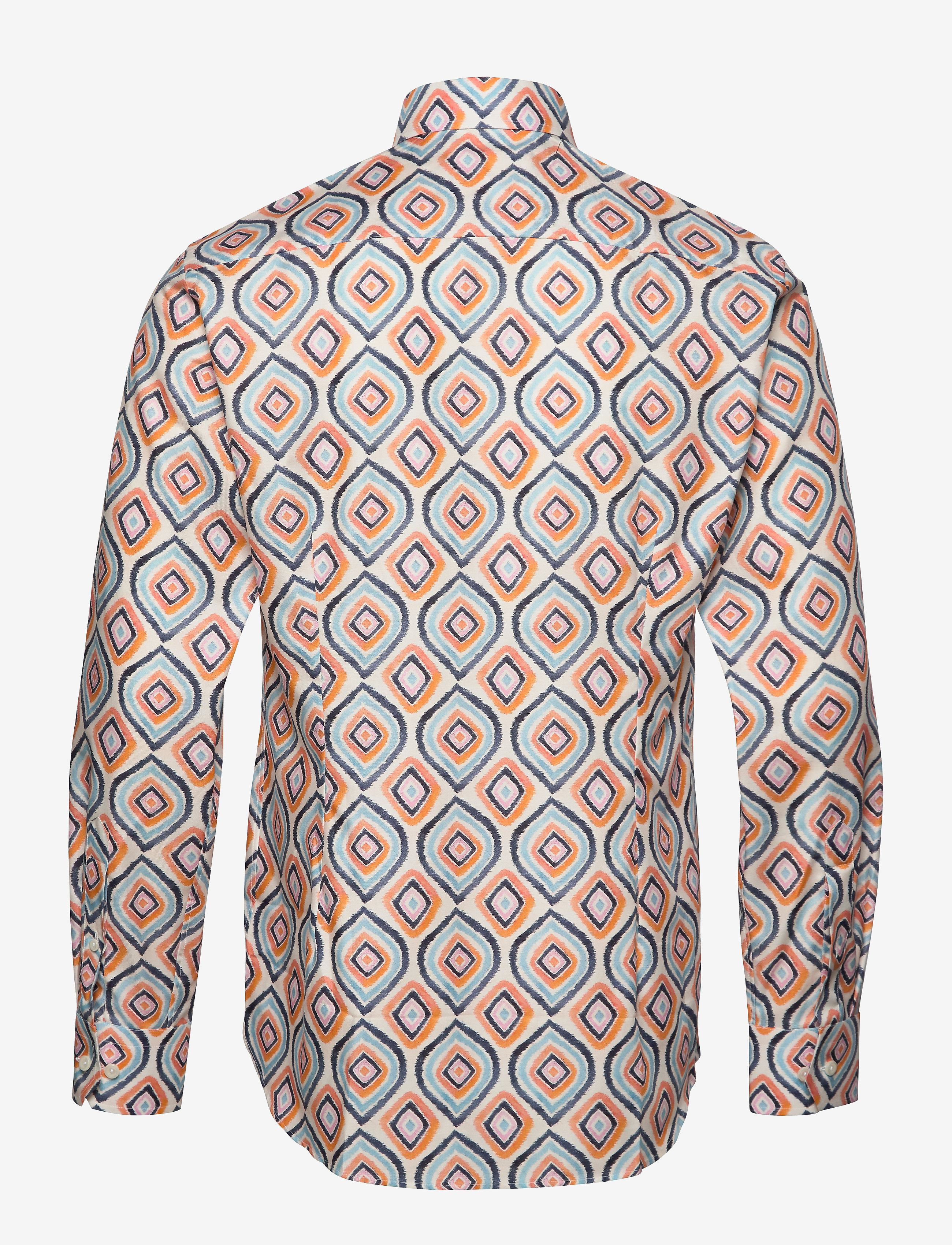 Eton - Retro geometric print shirt - white - 1