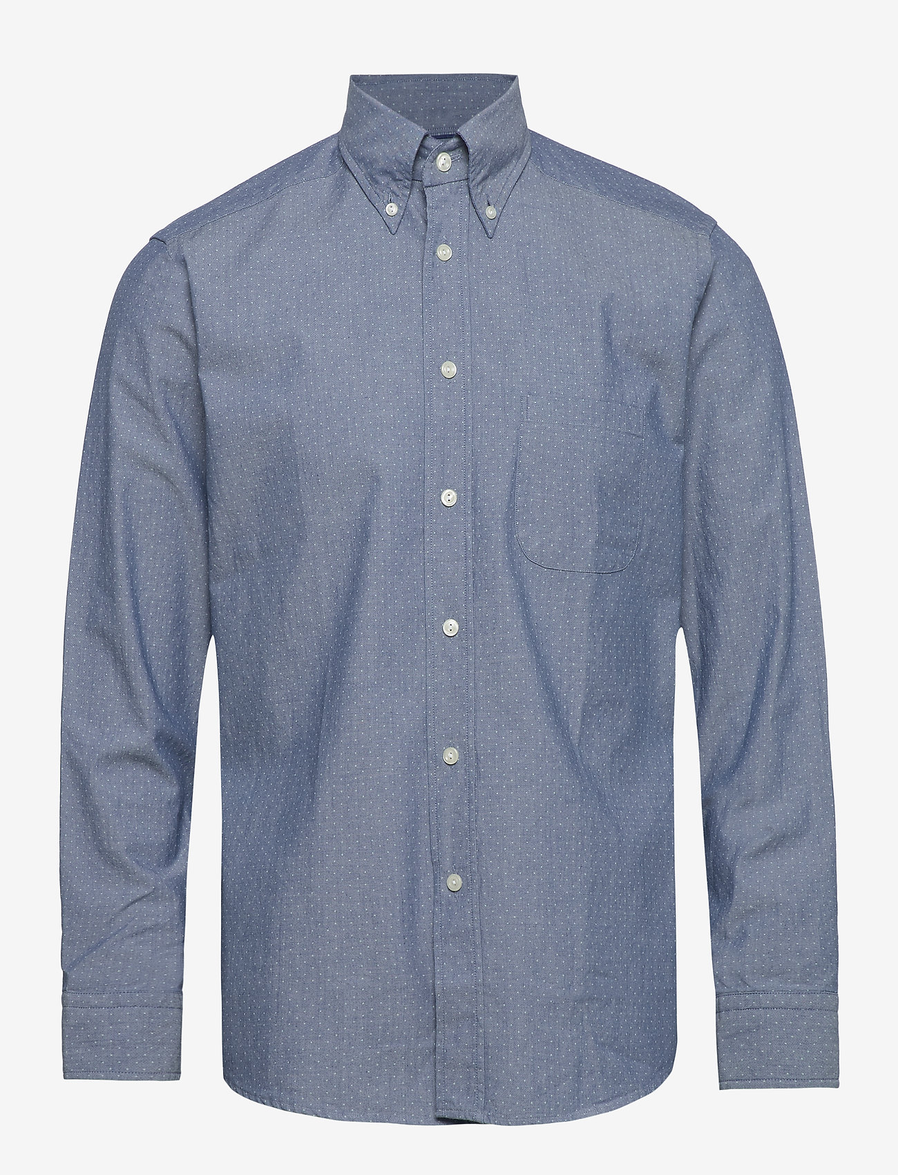 Eton - Pin dot indigo shirt - navy - 0