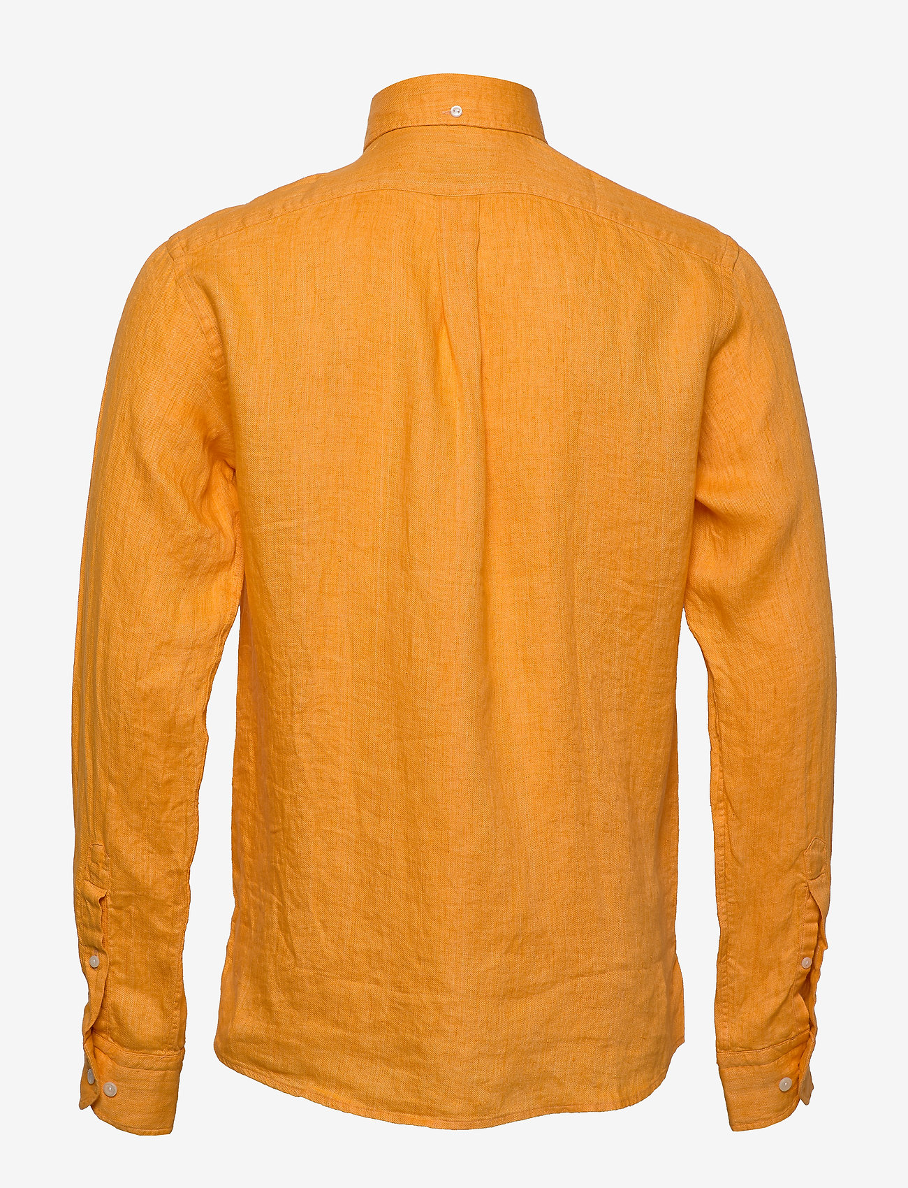 Eton - Luxe linen popover shirt - yellow/orange - 1