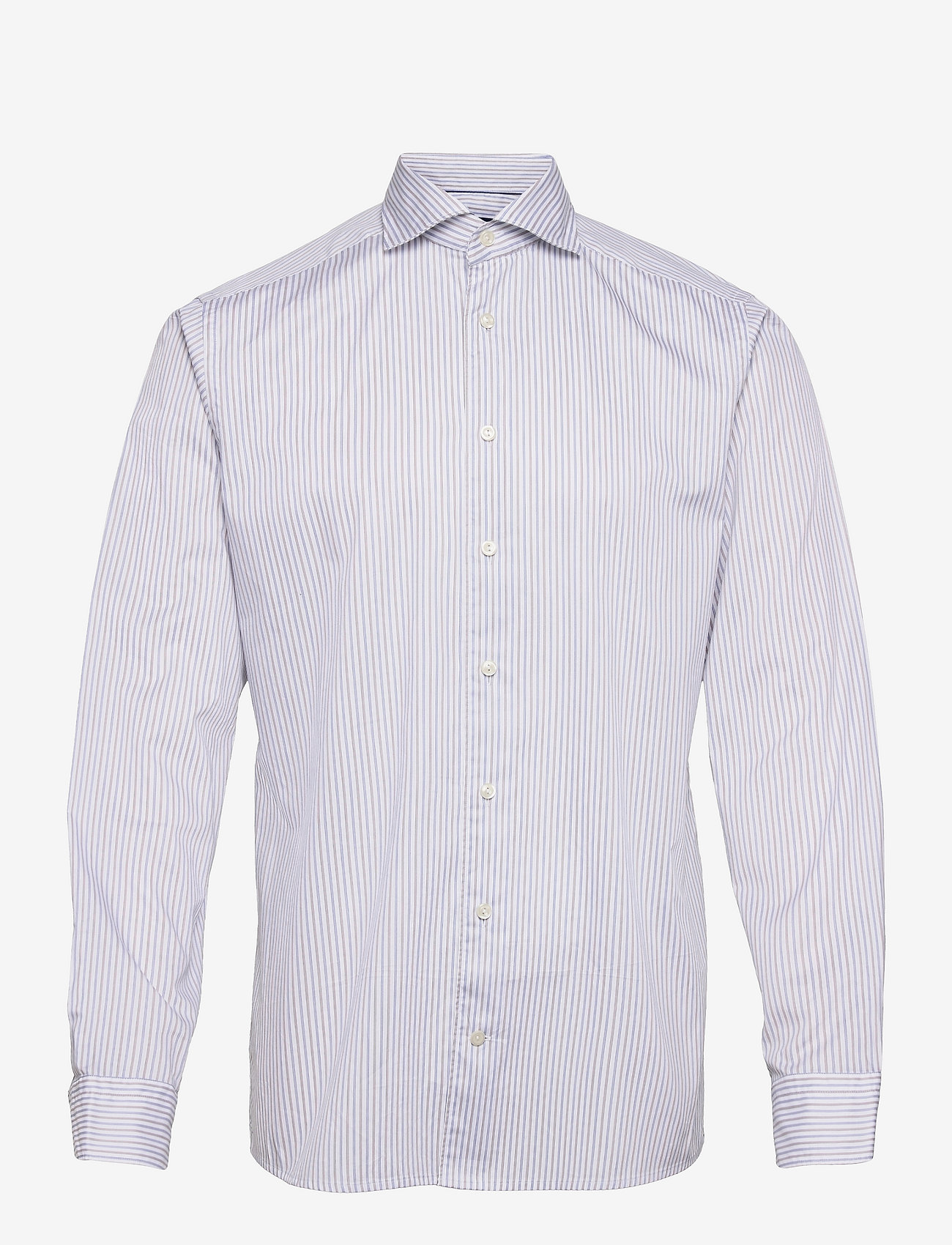 Eton - Men's shirt: Soft Business  Oxford satin - brown - 0