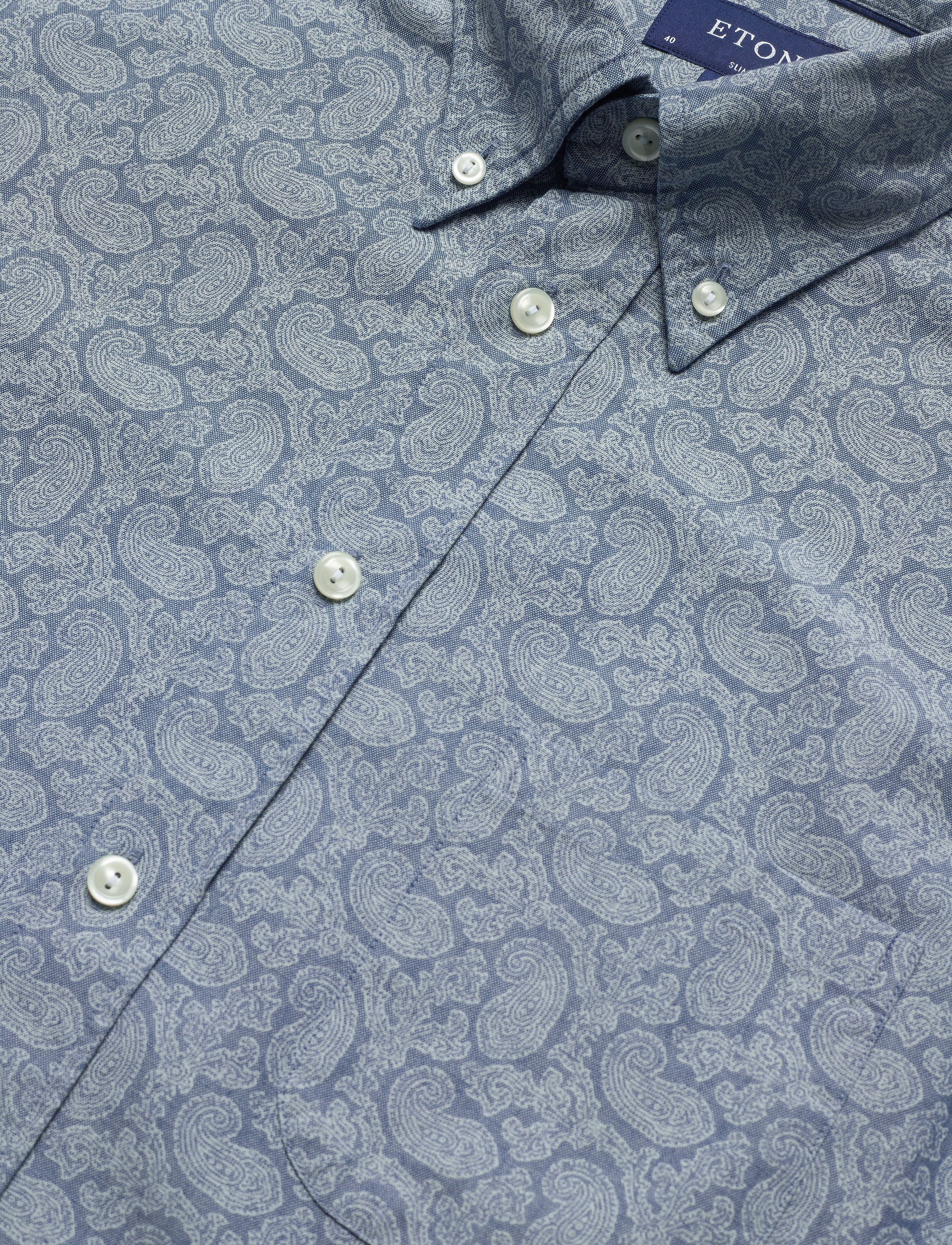 Eton - Paisley indigo shirt - blue - 3