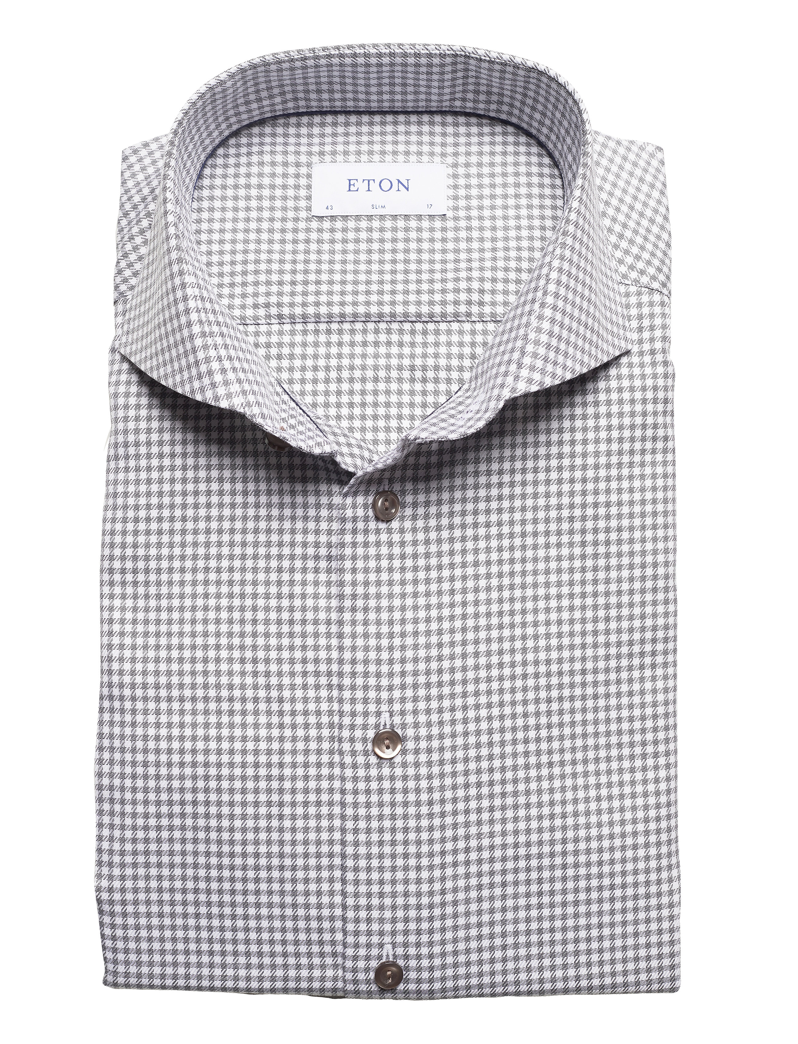 Eton - Slim fit Business Textured Twill Shirt - black - 4
