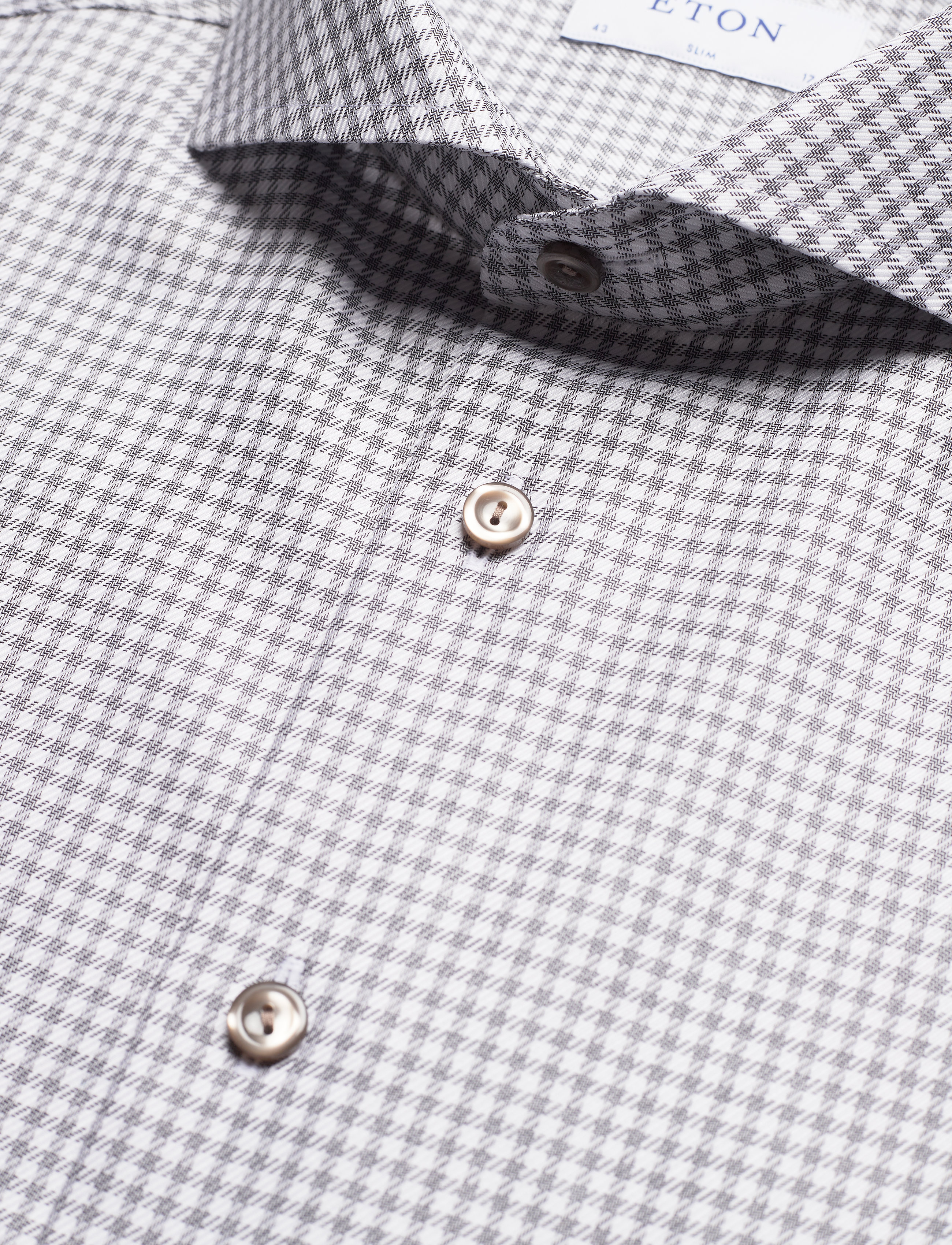 Eton - Slim fit Business Textured Twill Shirt - black - 3