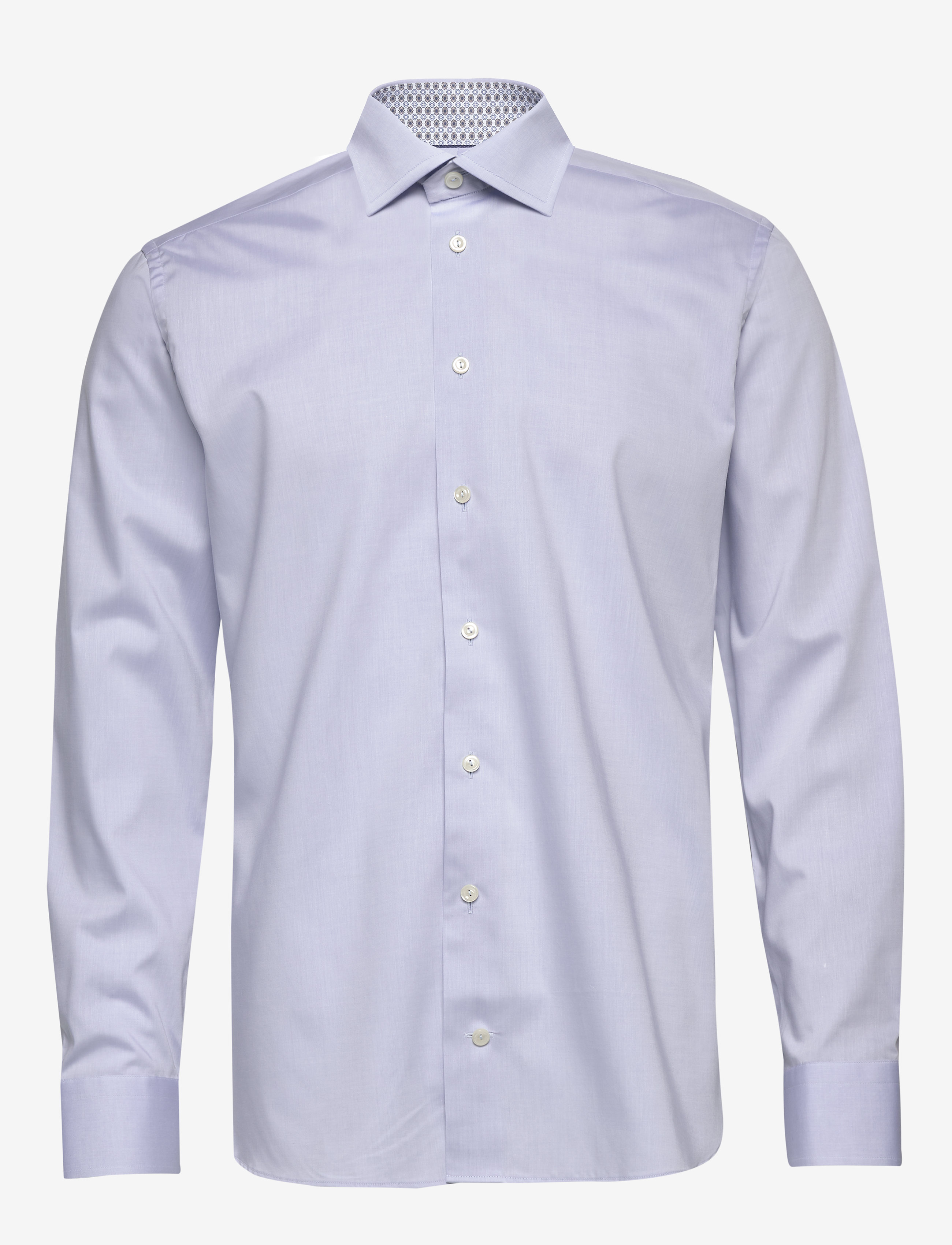 Eton - Twill shirt – geometric details - blue - 0