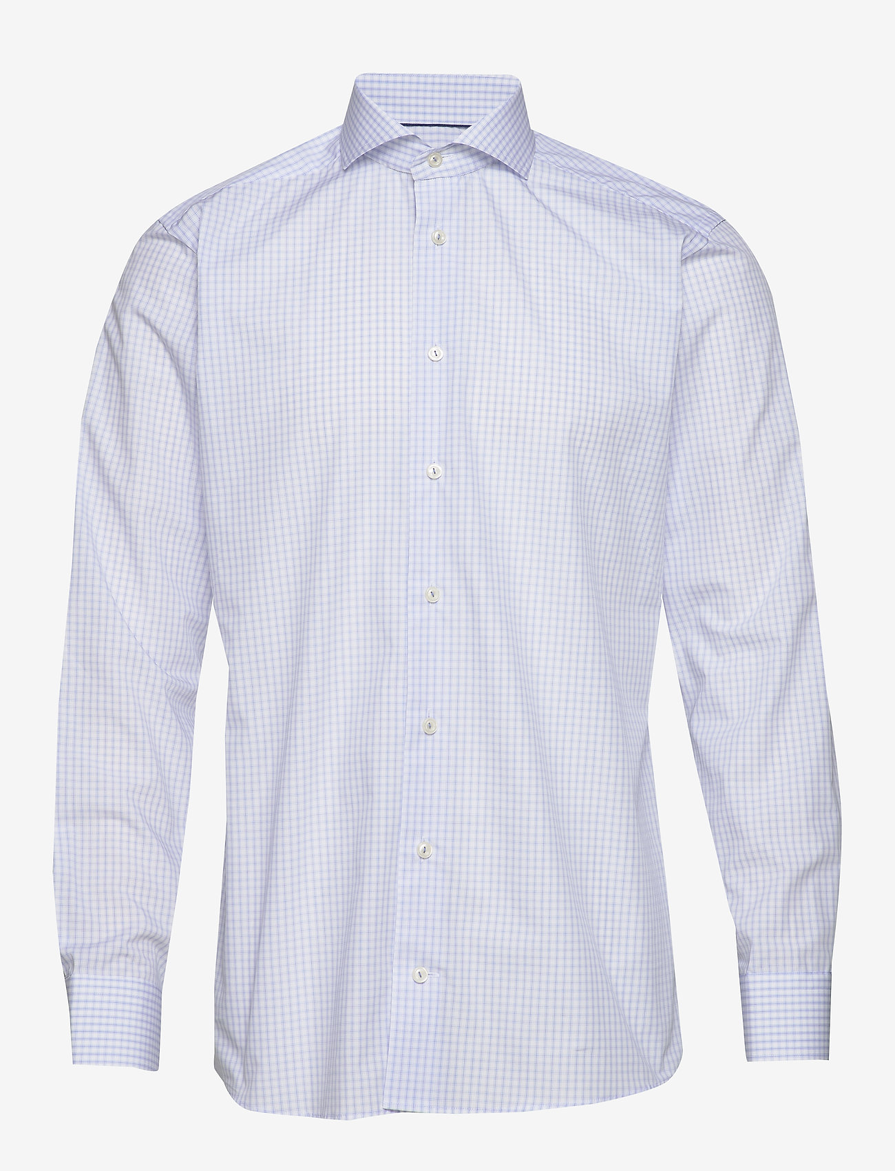 Eton - Checks poplin shirt - blue - 0