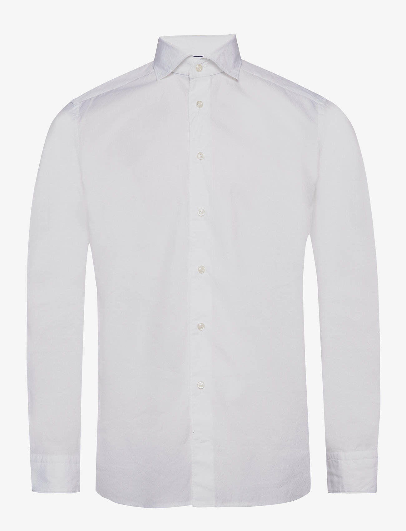 Eton - Lustre dotted dobby shirt - soft - white - 0