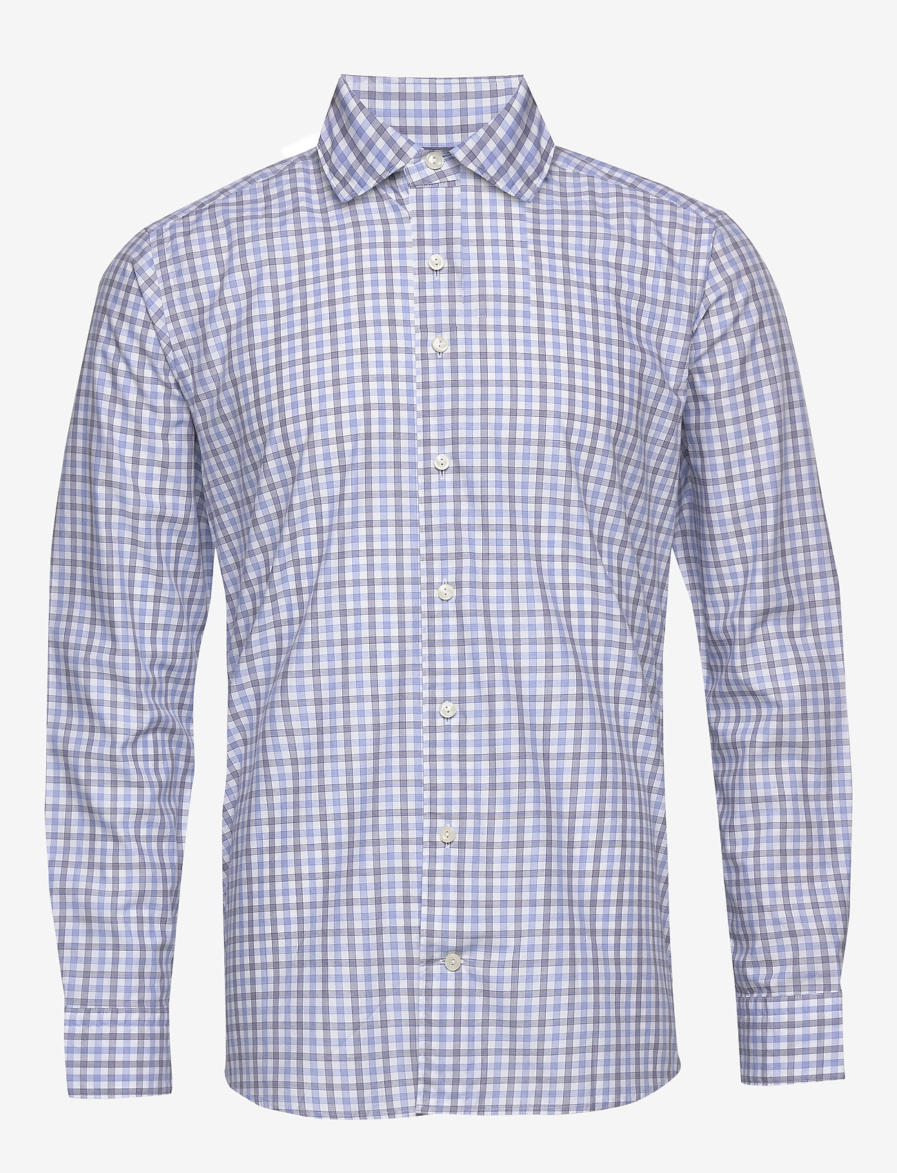 Eton - Grey twill shirt - grey - 0