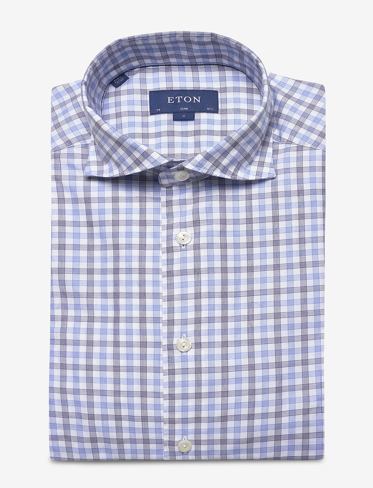 Eton - Grey twill shirt - grey - 3