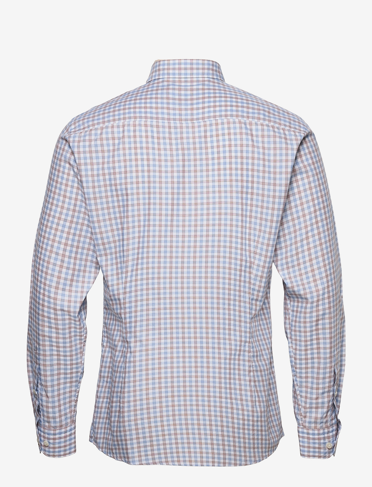 Eton - Grey twill shirt - orange - 1