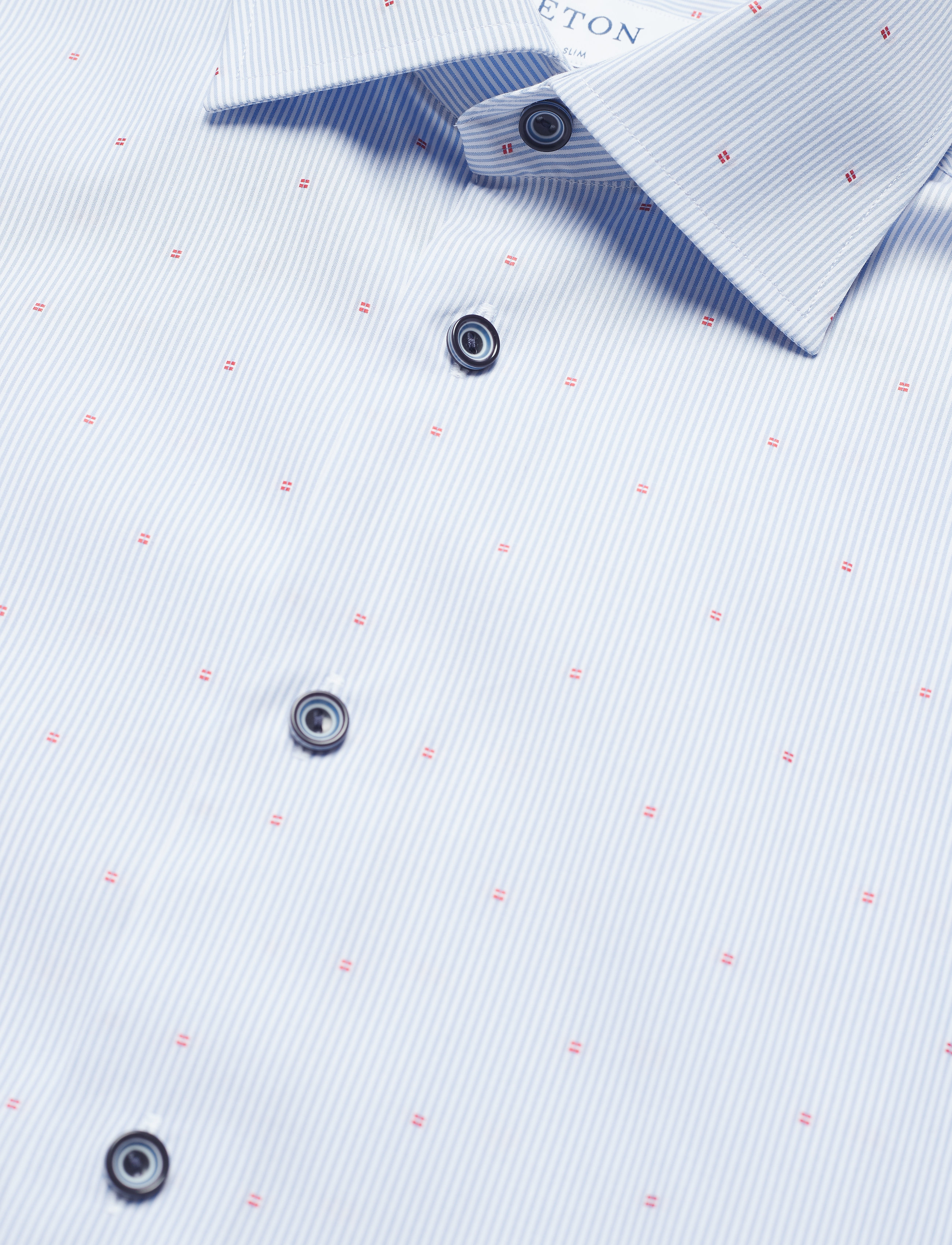 Eton - Slim fit Blue Signature Twill shirt - blue - 3