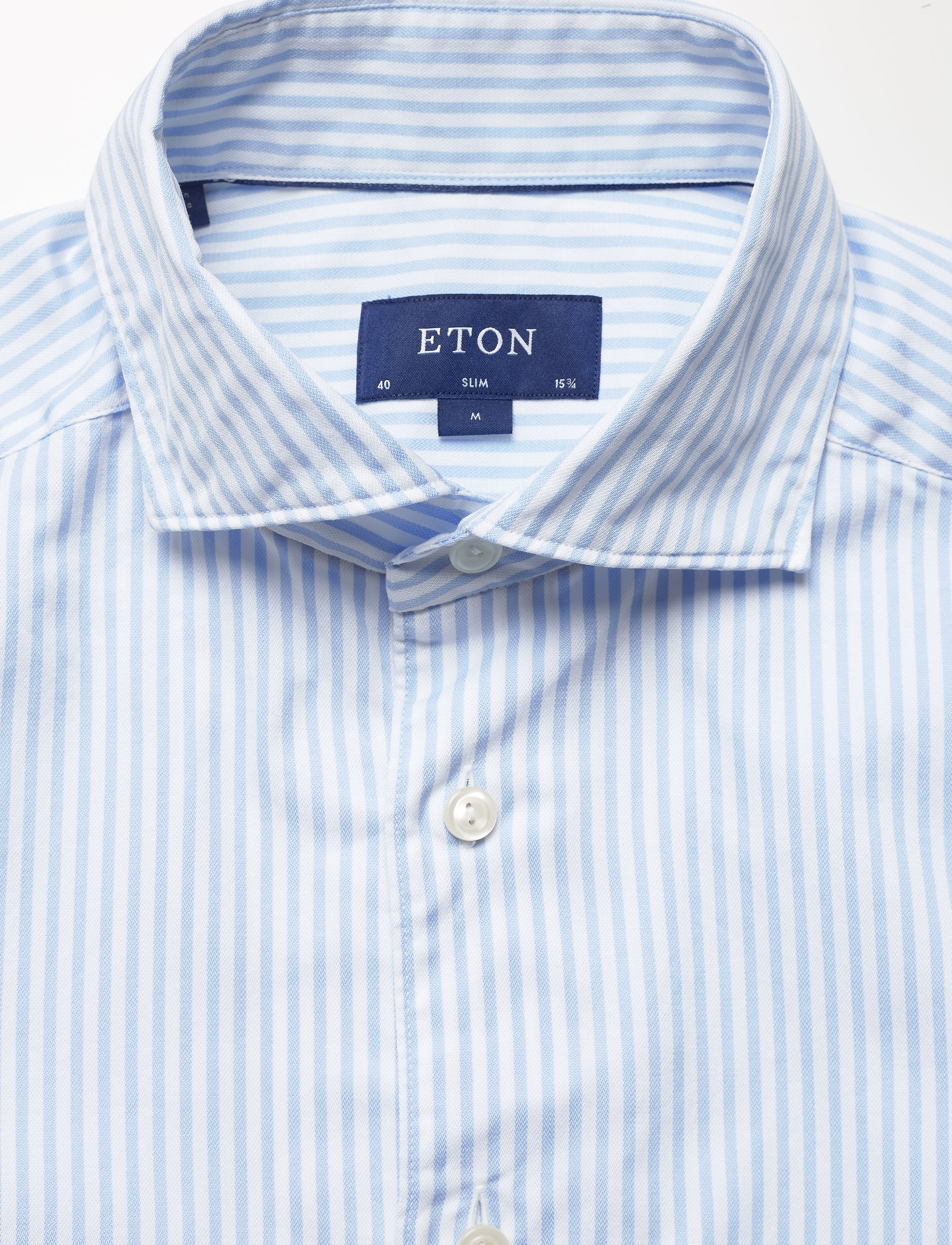 Eton - Slim fit Blue Satin shirt - blue - 2