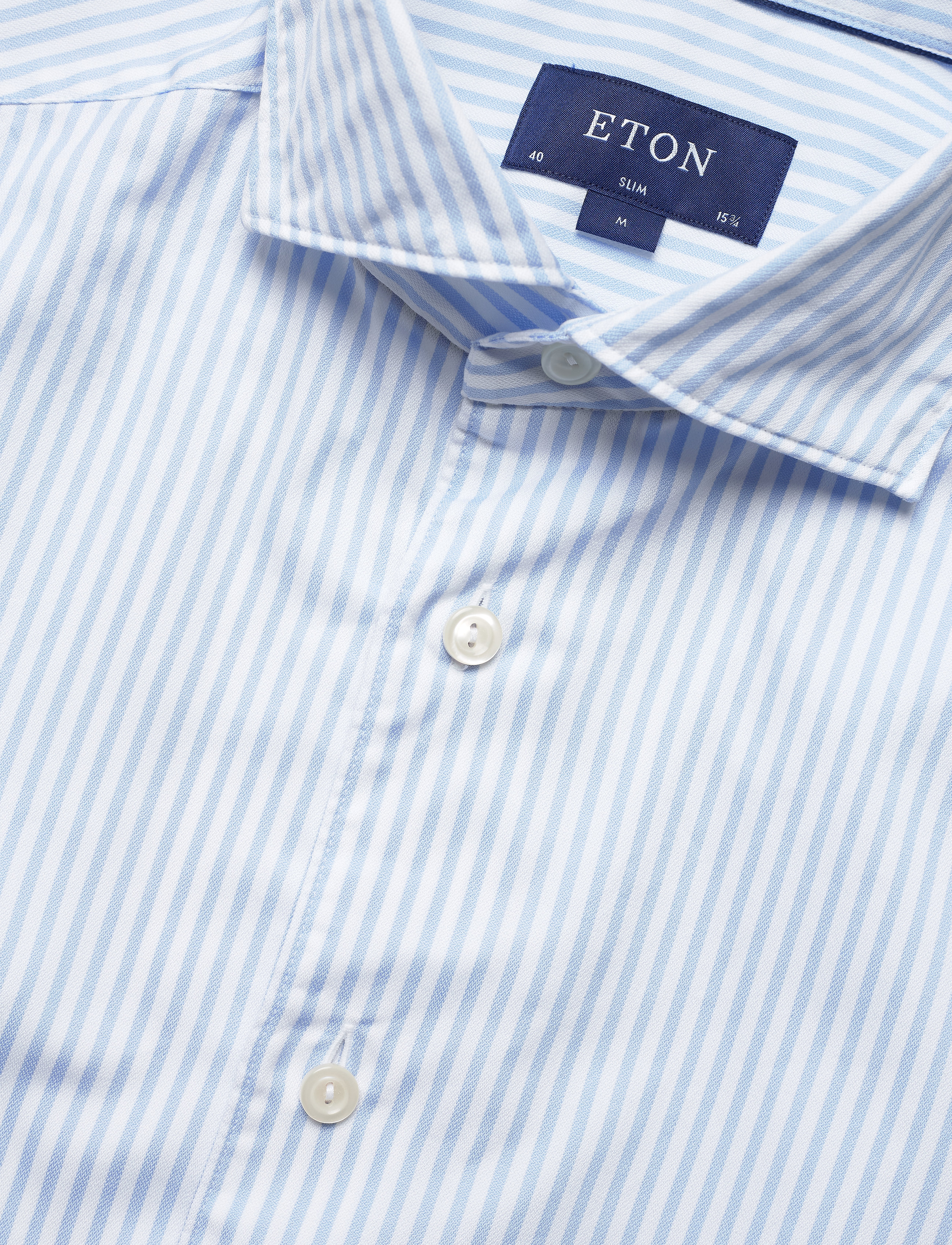 Eton - Slim fit Blue Satin shirt - blue - 3