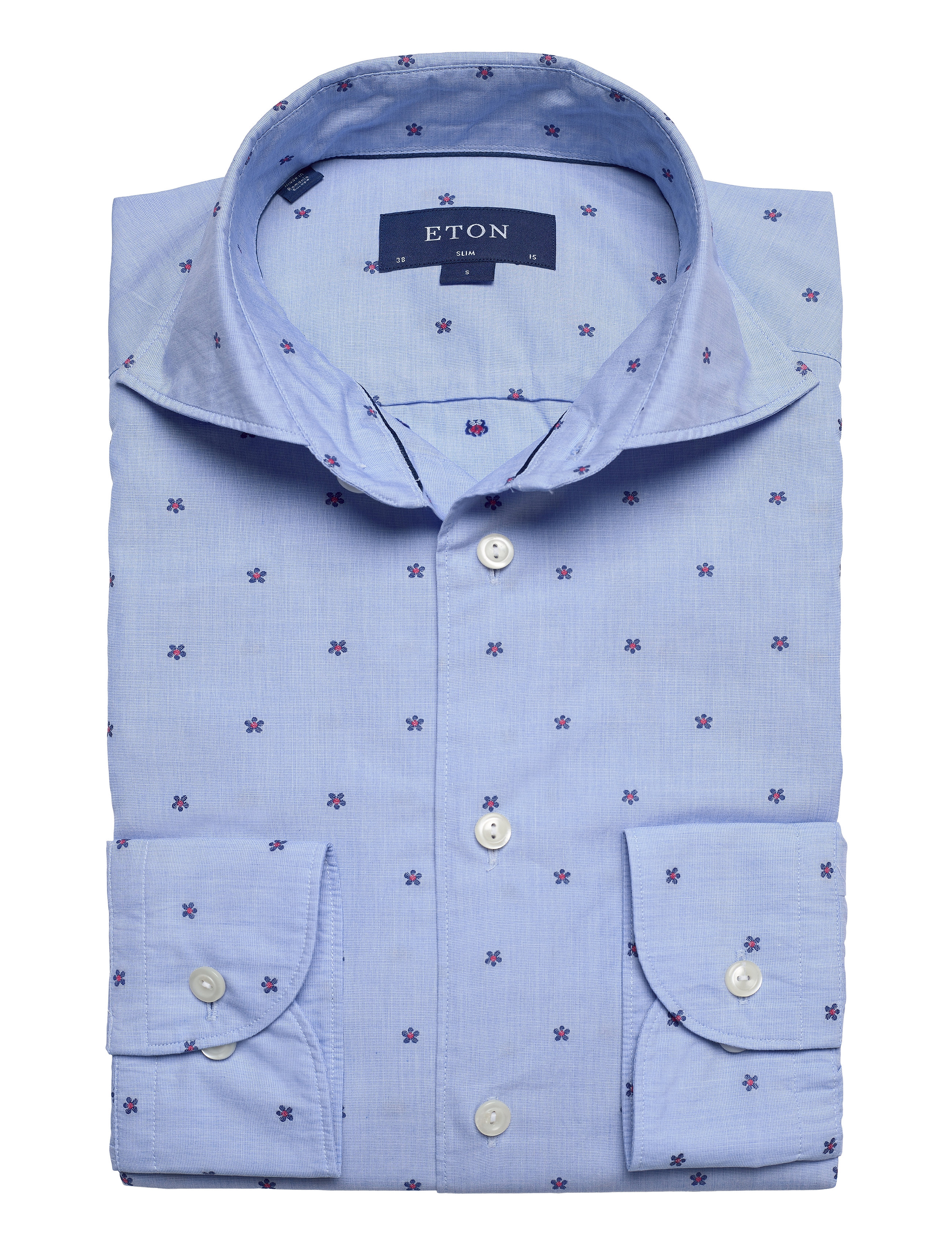 Eton - Slim fit Blue Signature Twill shirt - blue - 4