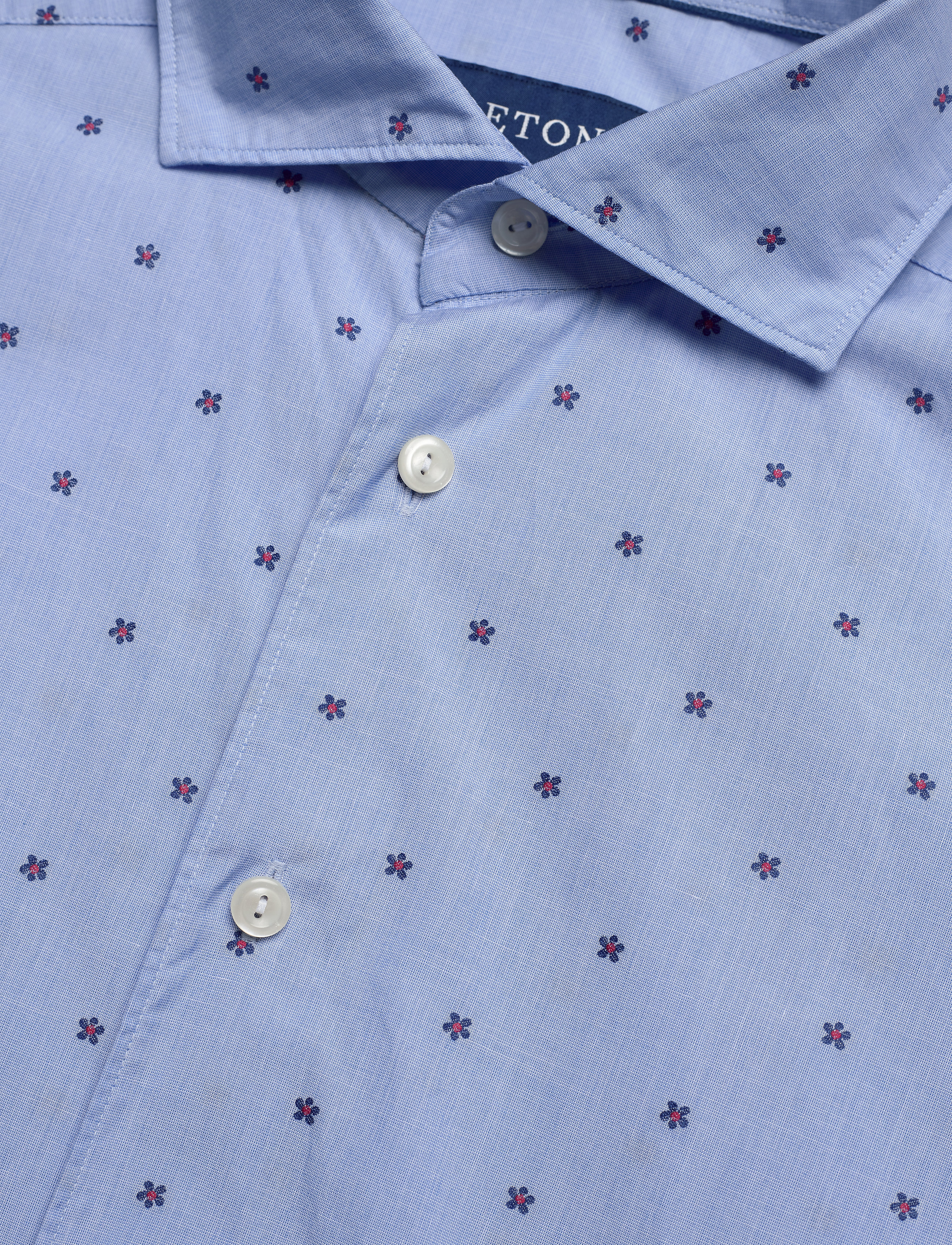 Eton - Slim fit Blue Signature Twill shirt - blue - 3