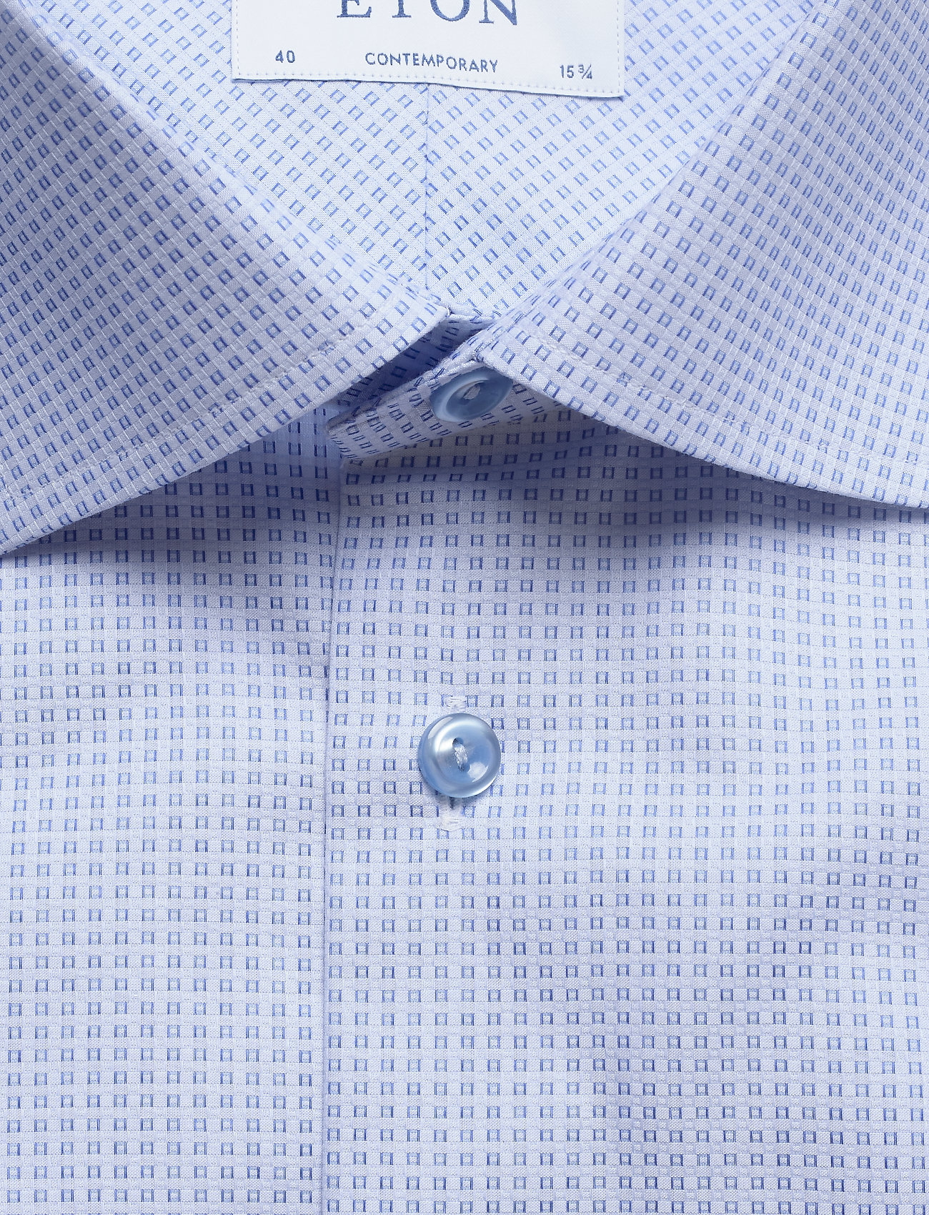 Eton - Blue woven checks shirt - blue - 2