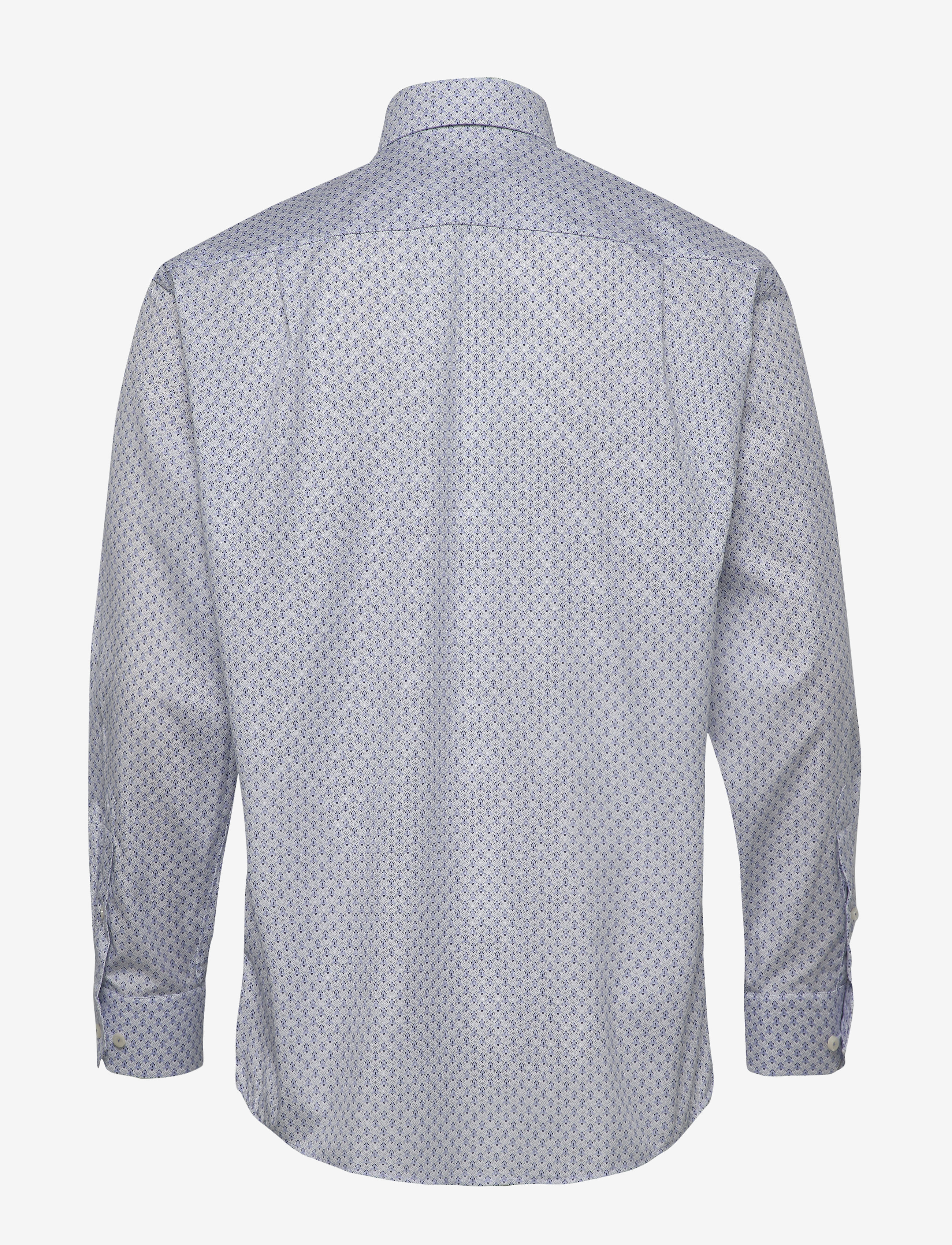 Eton - Blue medallion poplin shirt - blue - 1