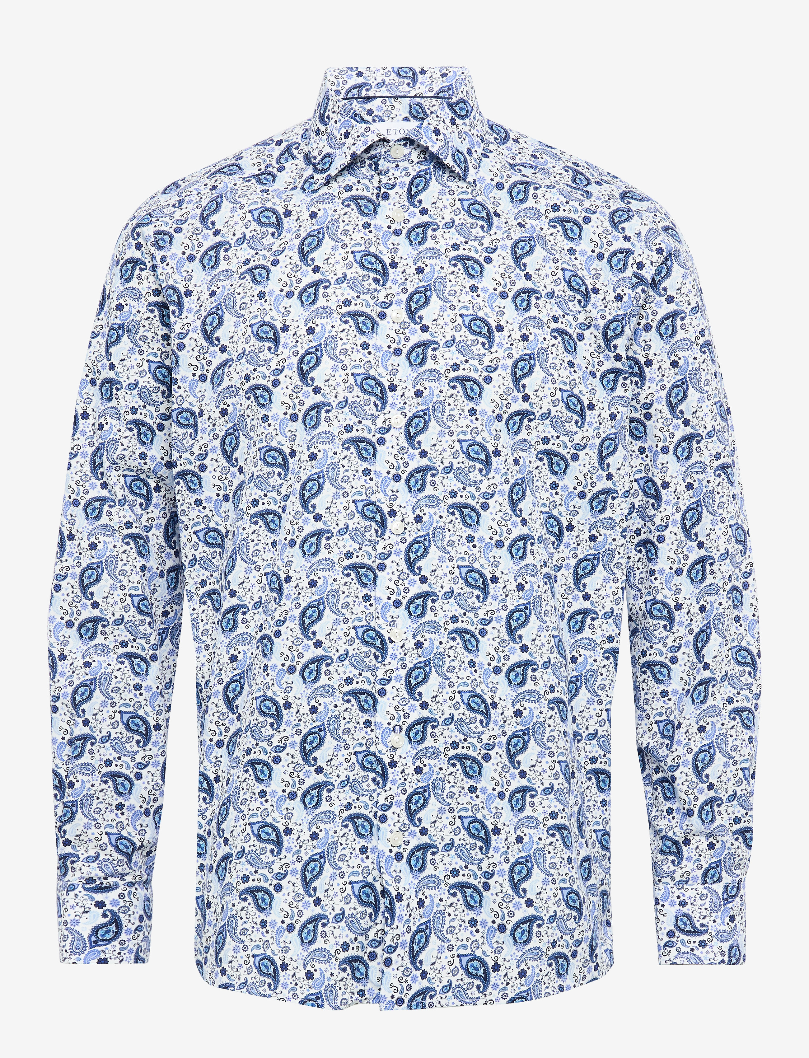 Eton - Paisley poplin shirt - Contemporary fit - blue - 0
