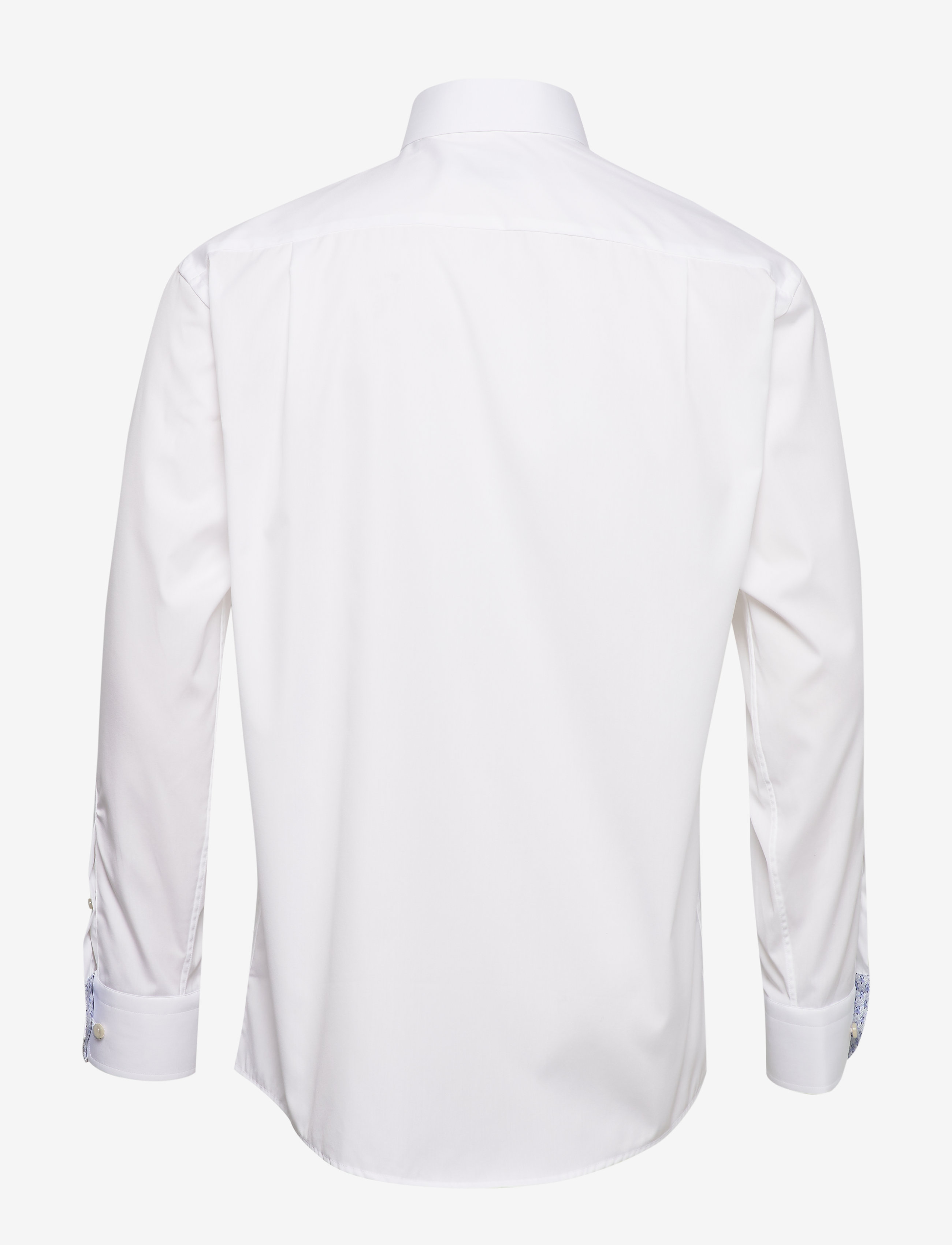Eton - White poplin shirt – micro print details - white - 1