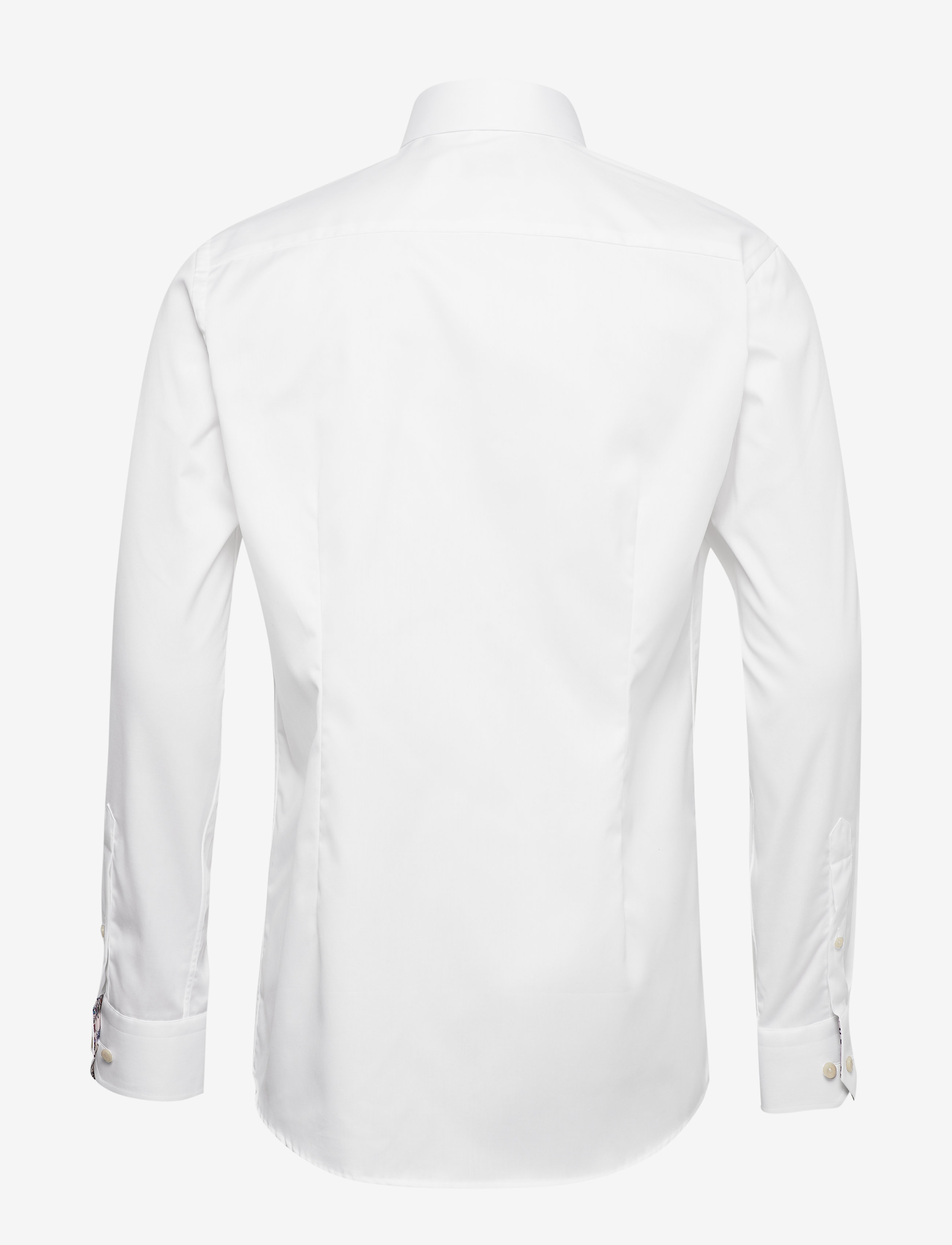 Eton - White twill shirt - flower details - white - 1