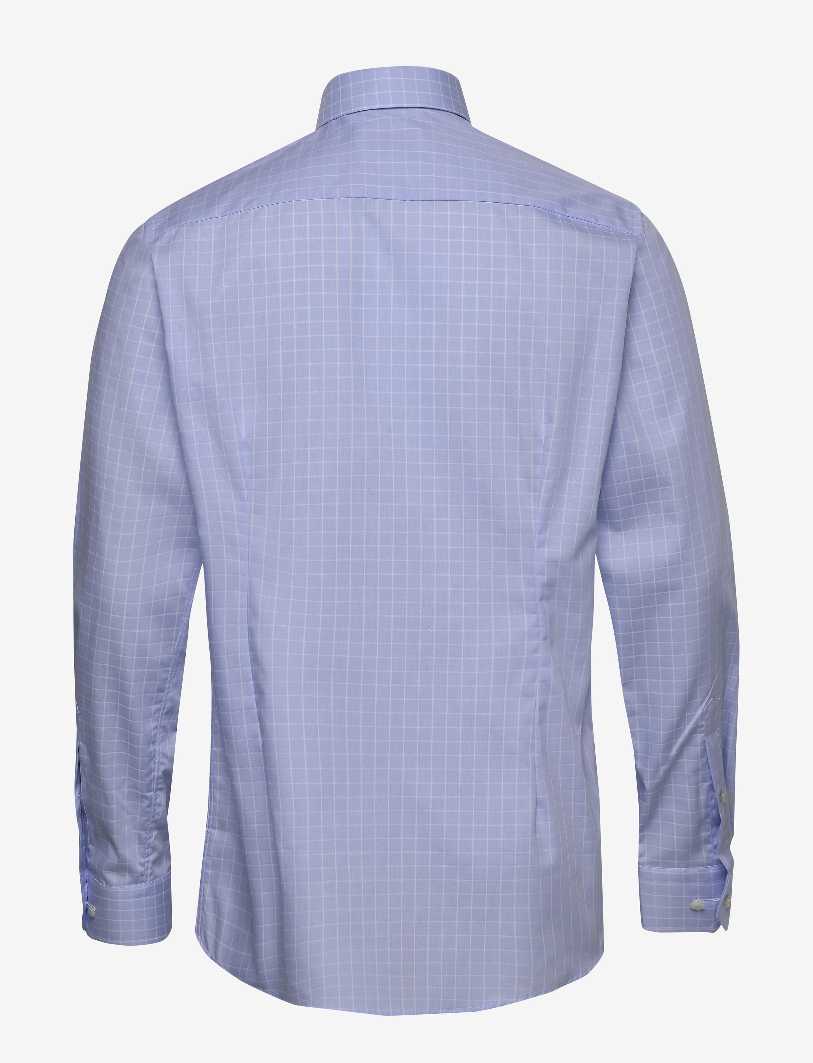 Eton - Blue & white checked shirt - blue - 1