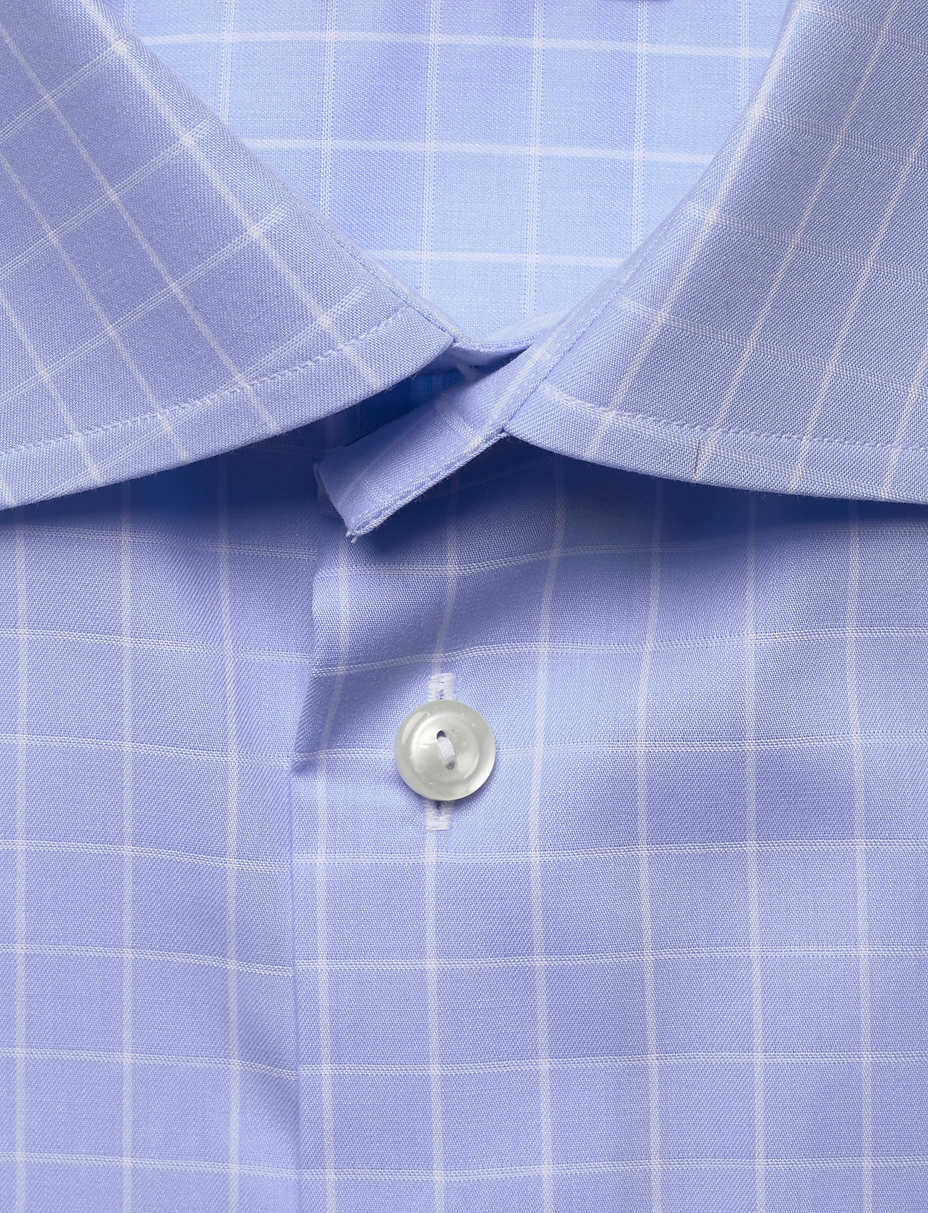 Eton - Blue & white checked shirt - blue - 2